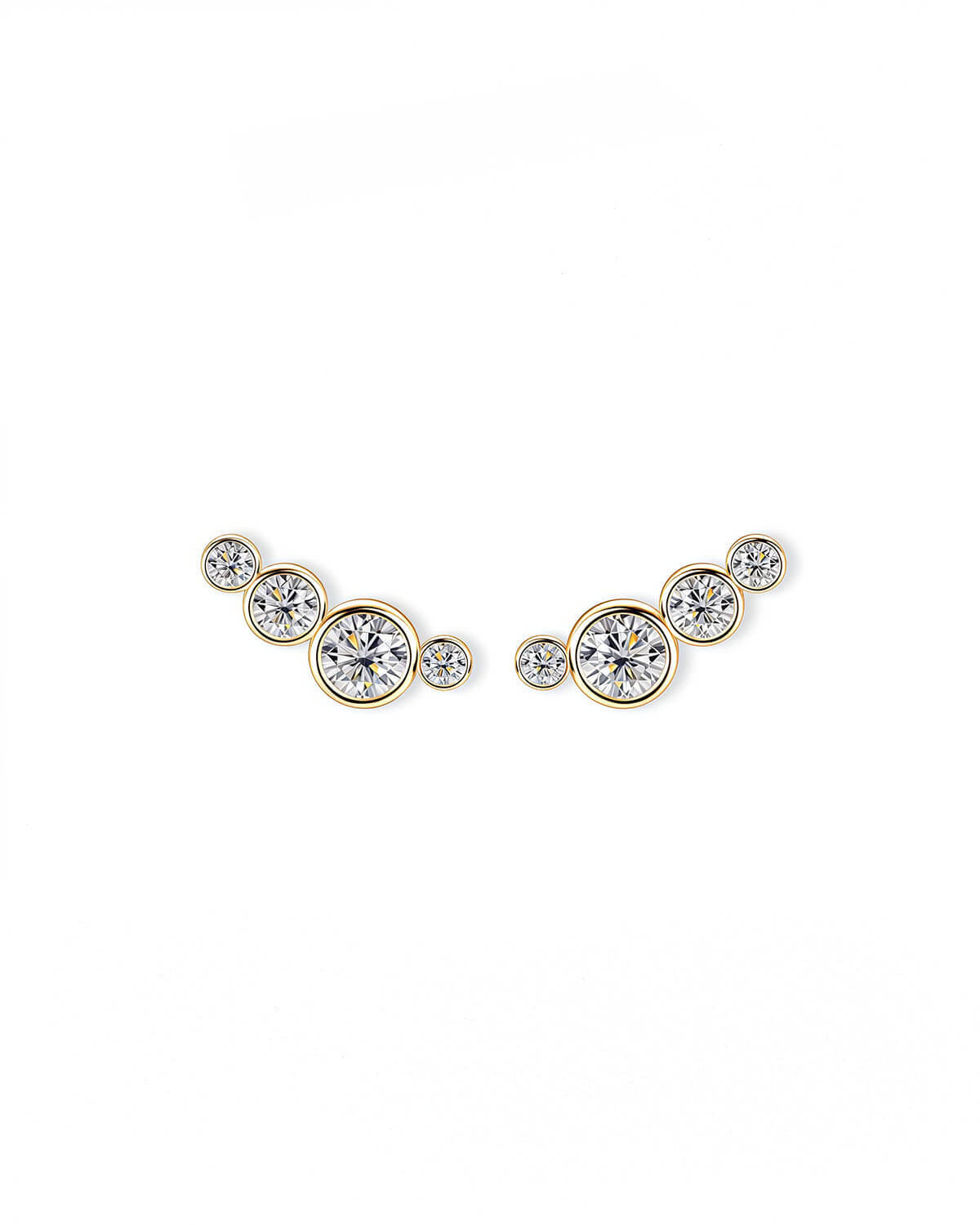 Moissanite Stud Earrings – Four Diamonds Brilliance-Opreshyne