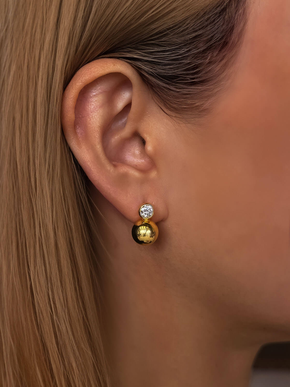 Moissanite Stud Earrings – 1/2 Carat Round Sphere-Opreshyne