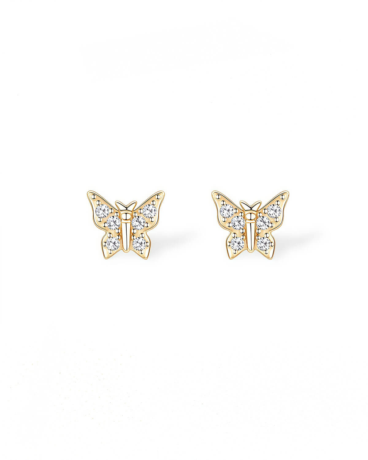 Moissanite Stud Earrings – Butterfly Charm-Opreshyne