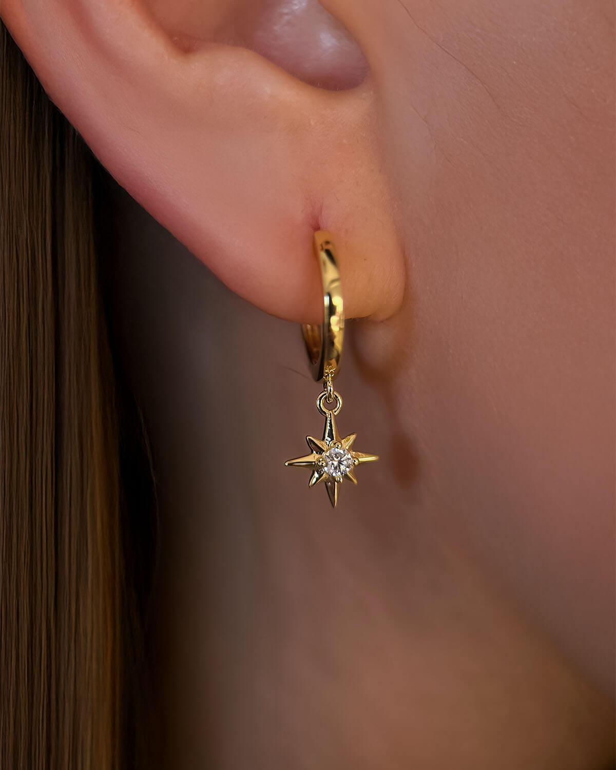 Nova Octa - Star Charm Earrings-Opreshyne