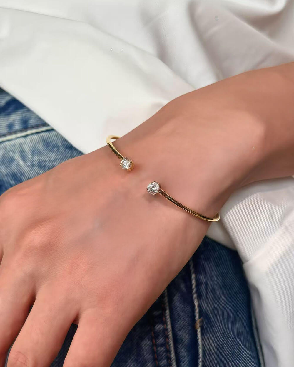 Twilight Duo – Open Diamond Bracelet