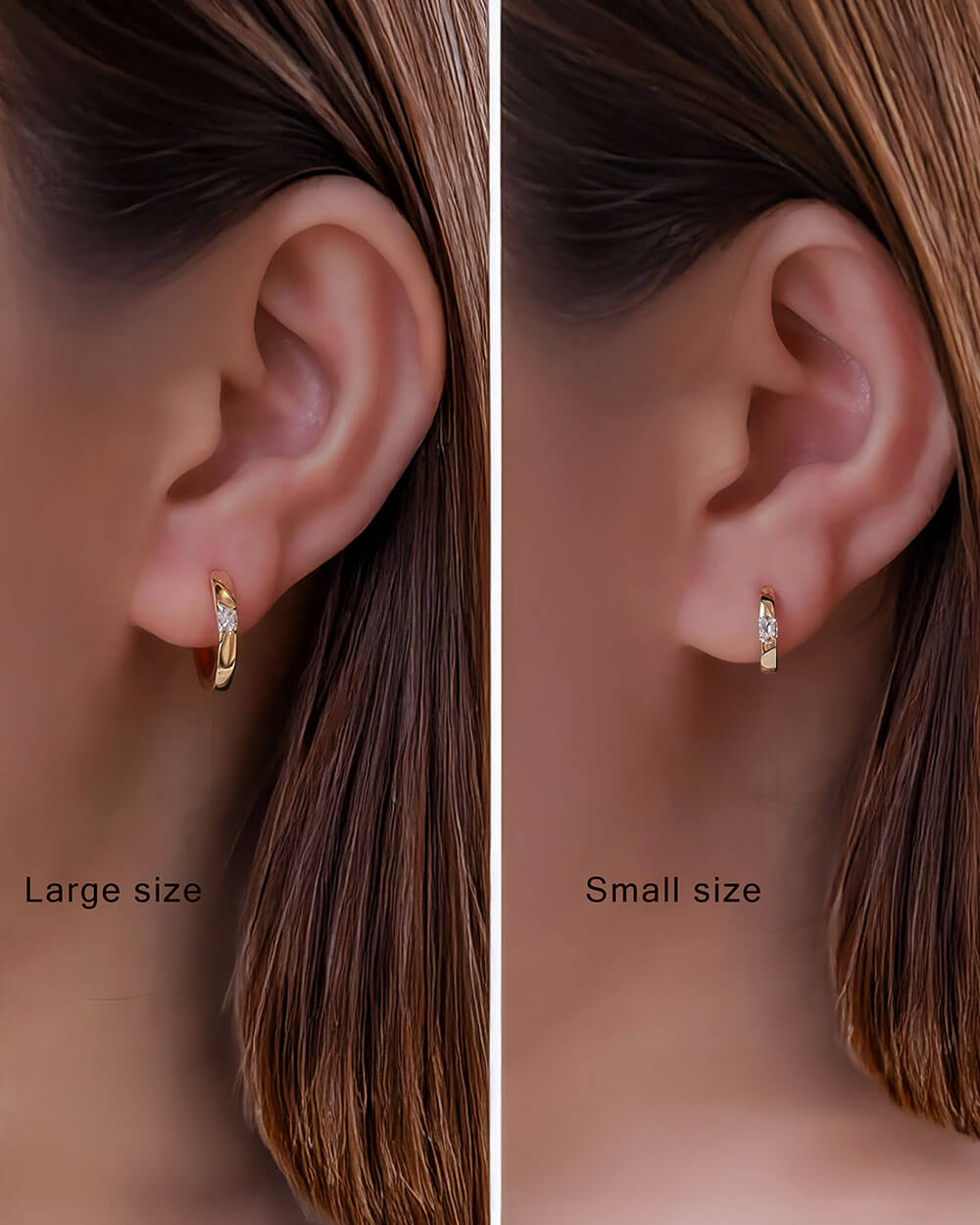 Astra Square – Princess Cut Diamond Hoop Earrings