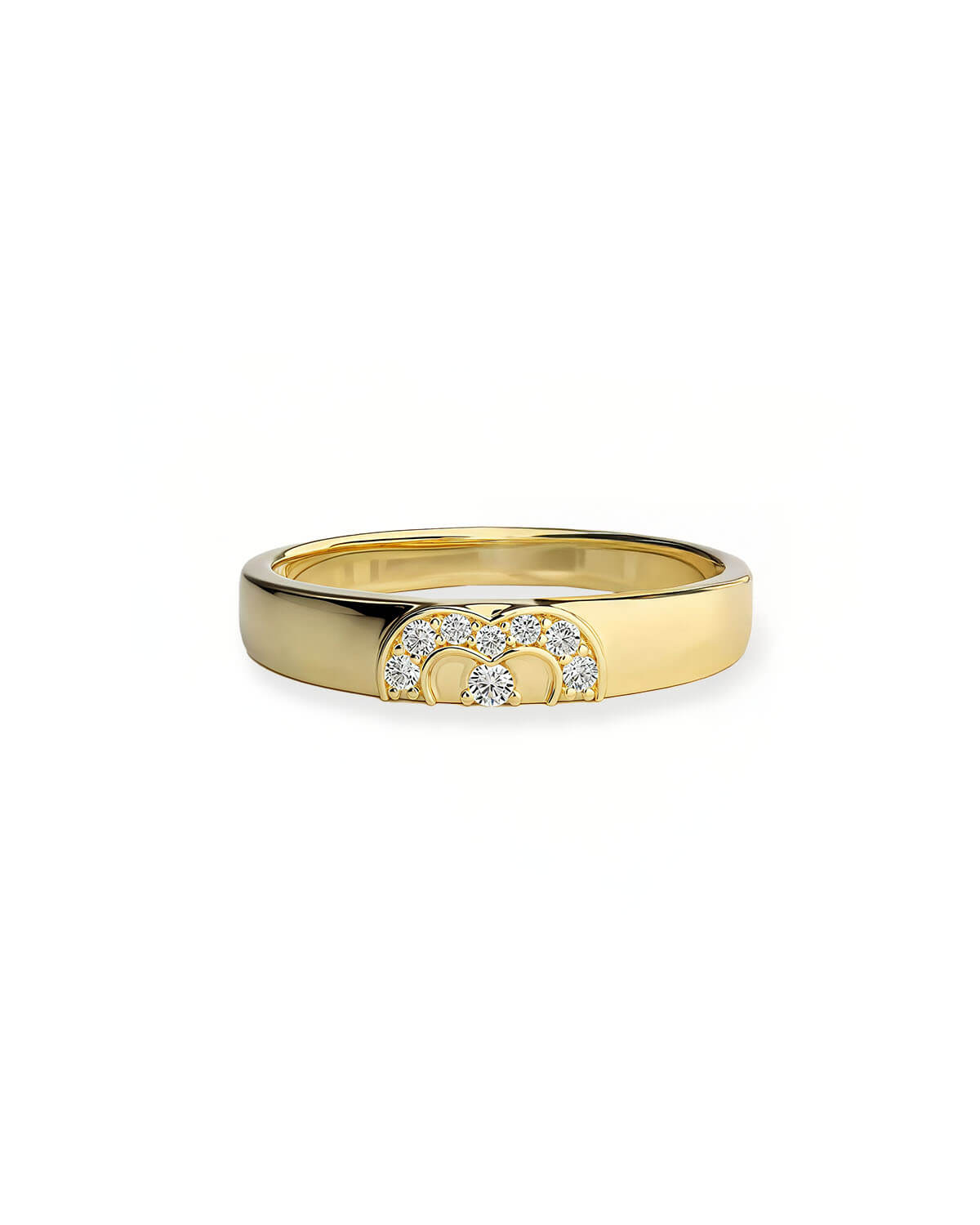 Promise Rings for Couples | Interlocking Heart Design in Gold