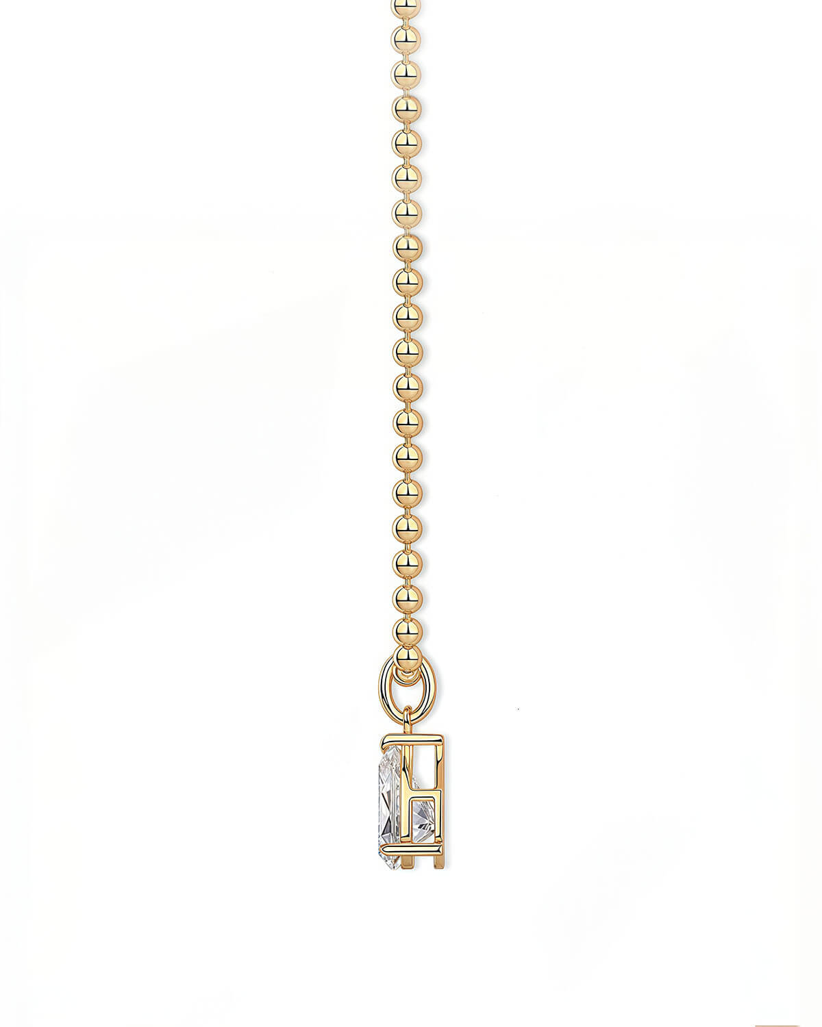 Single Diamond Necklace with 6 Carat Pear Diamond-Opreshyne