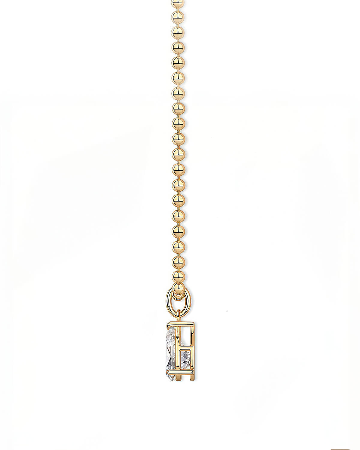 Single Diamond Necklace with 6 Carat Pear Diamond-Opreshyne