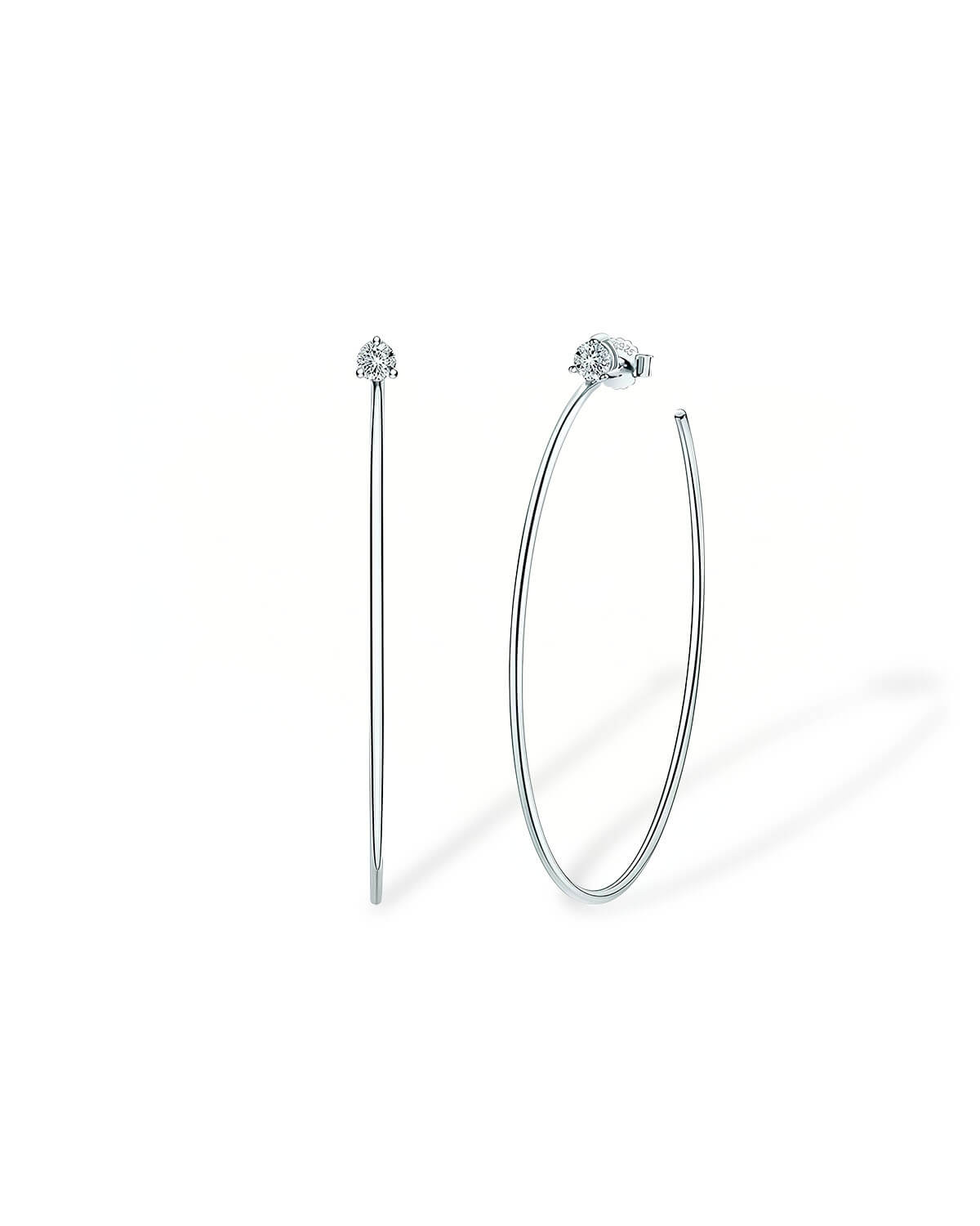 Radiant Loop – Diamond Large Hoop Earrings