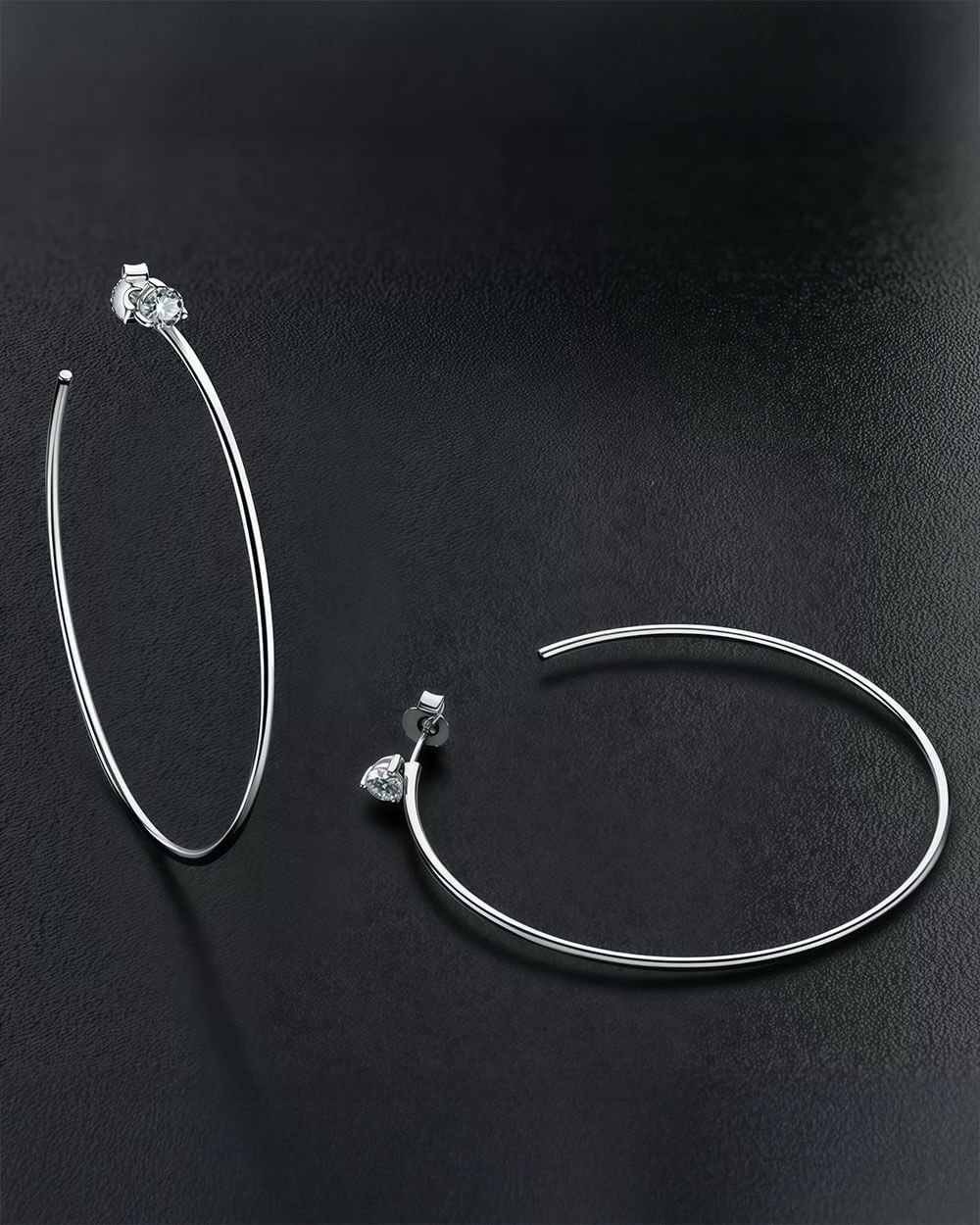 Radiant Loop – Diamond Large Hoop Earrings