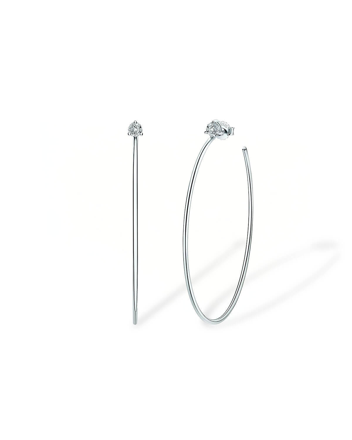 Radiant Loop – Diamond Large Hoop Earrings