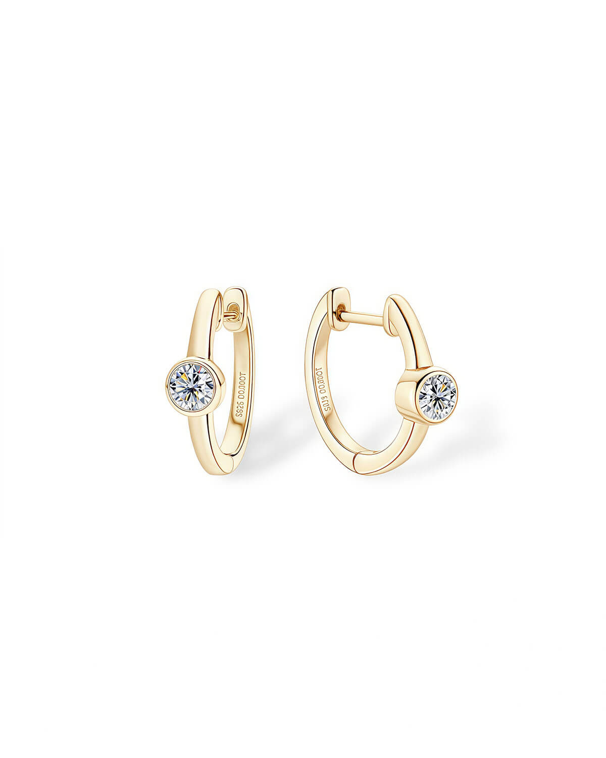 Small Diamond Earrings – Minimalist Hoop Design-Opreshyne