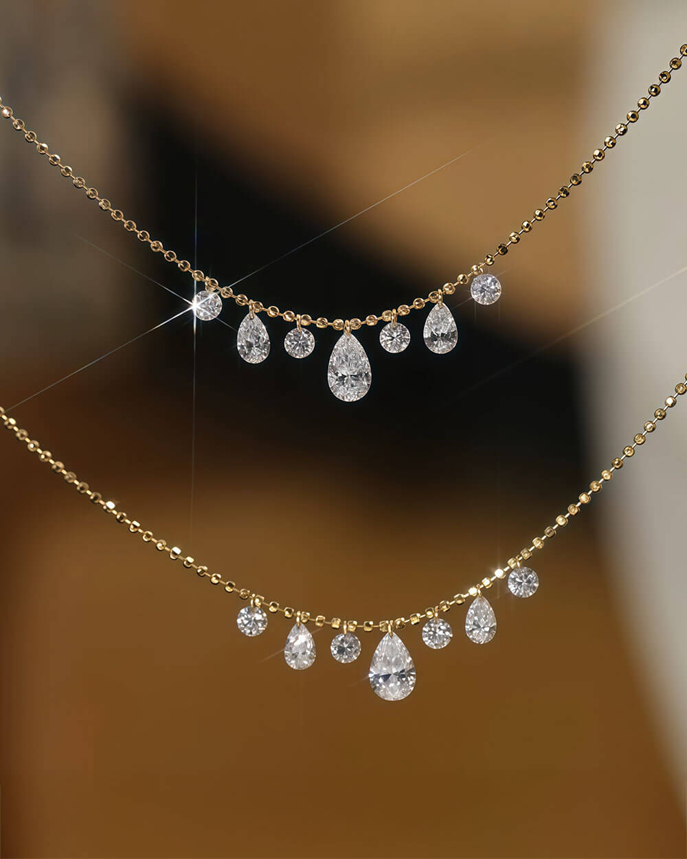 Lumi Drop – Pear Beaded Necklace