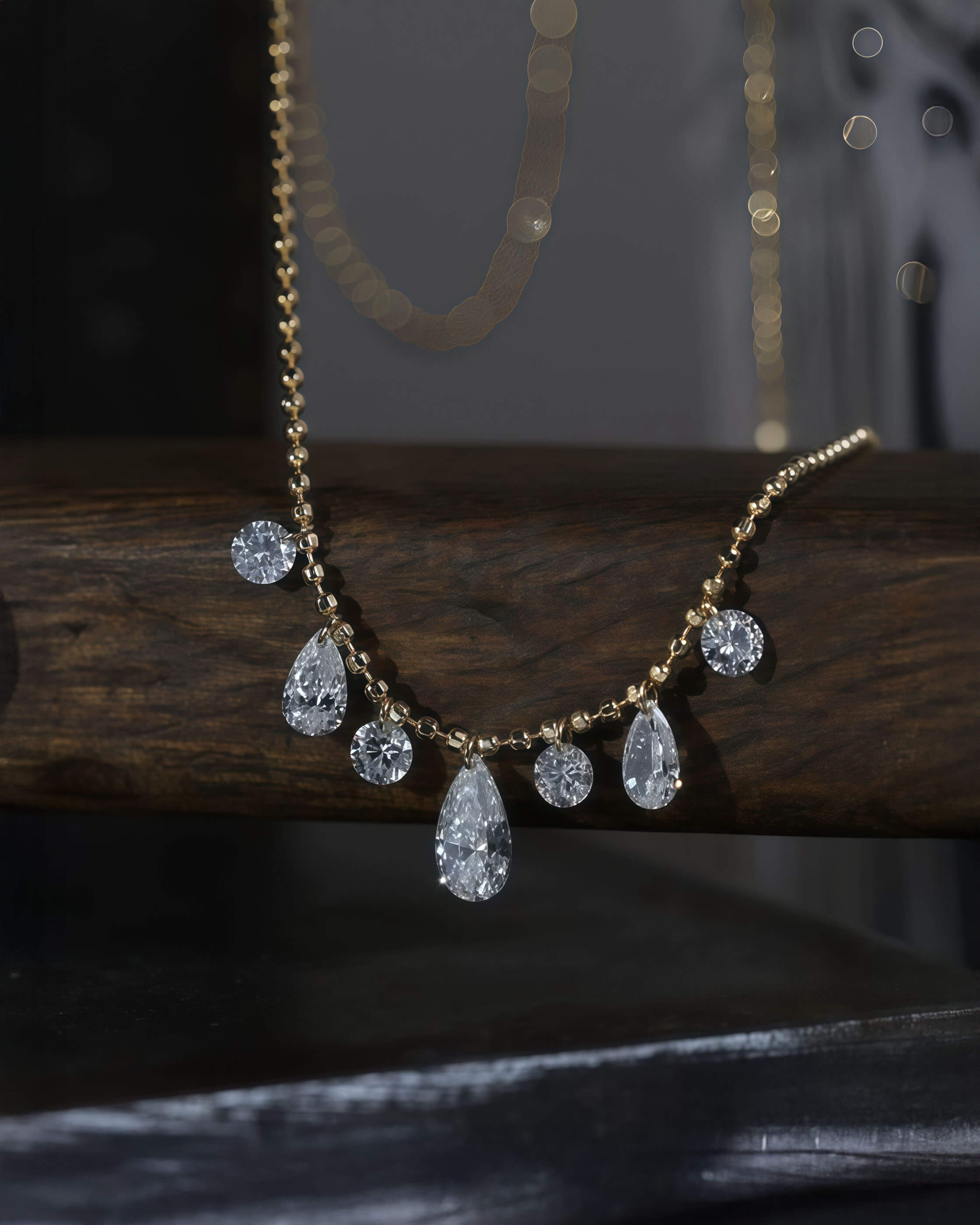 Lumi Drop – Pear Beaded Necklace