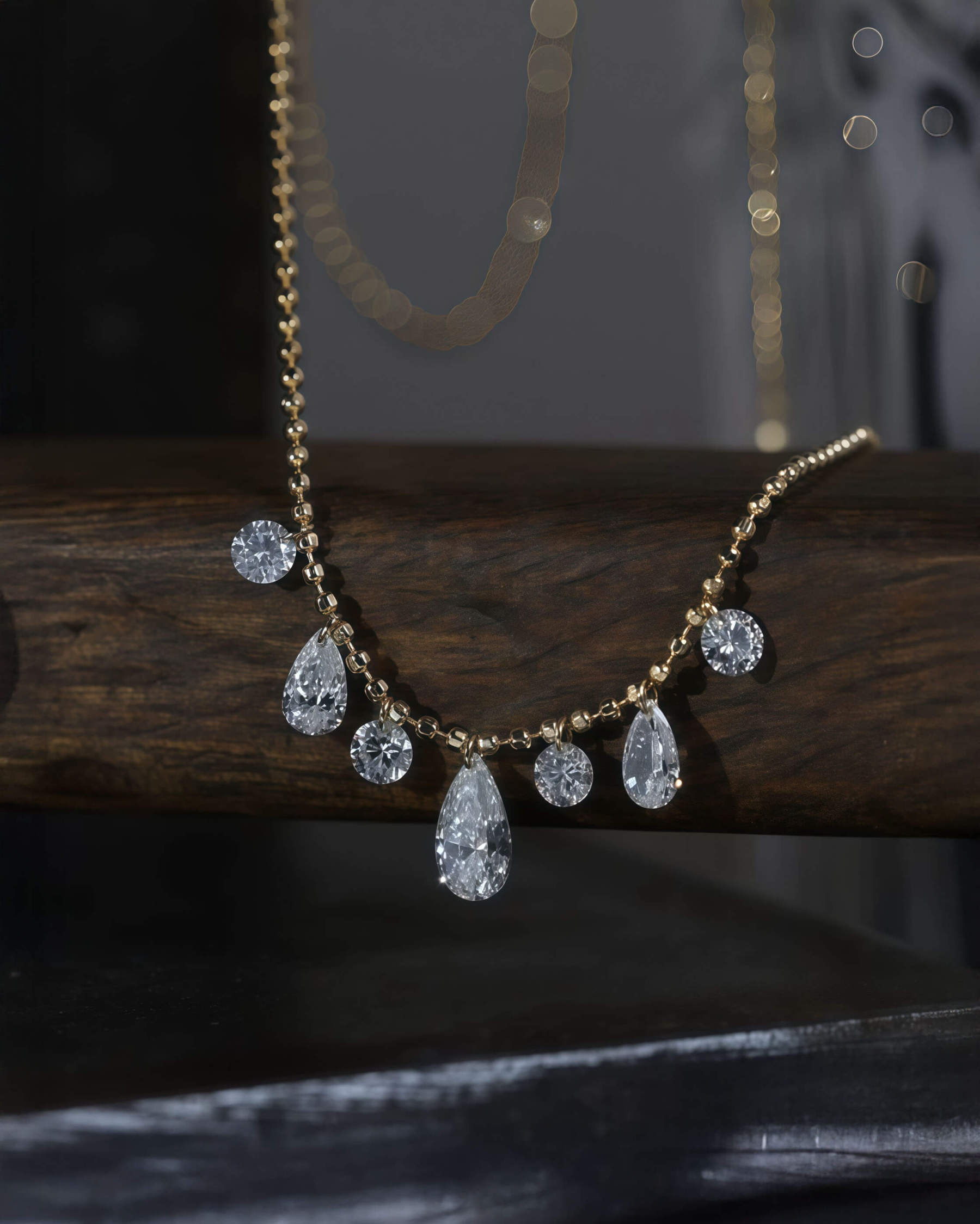 Lumi Drop – Pear Beaded Necklace