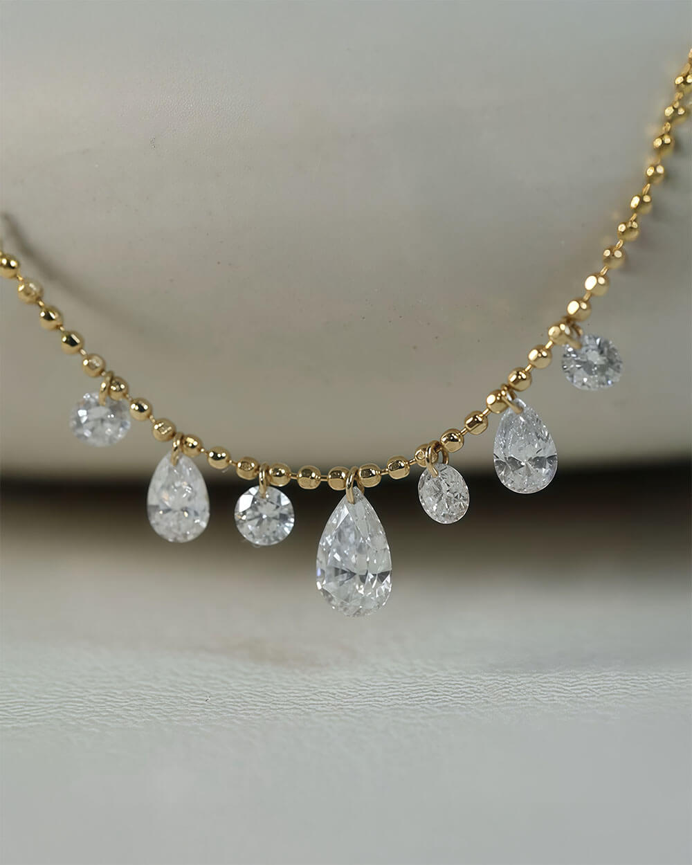 Lumi Drop – Pear Beaded Necklace