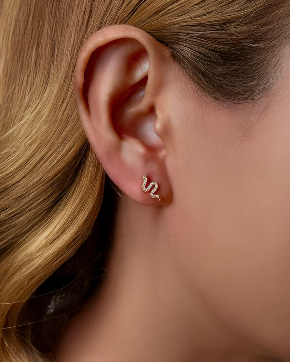 Serpent Charm – Snake Stud Earrings