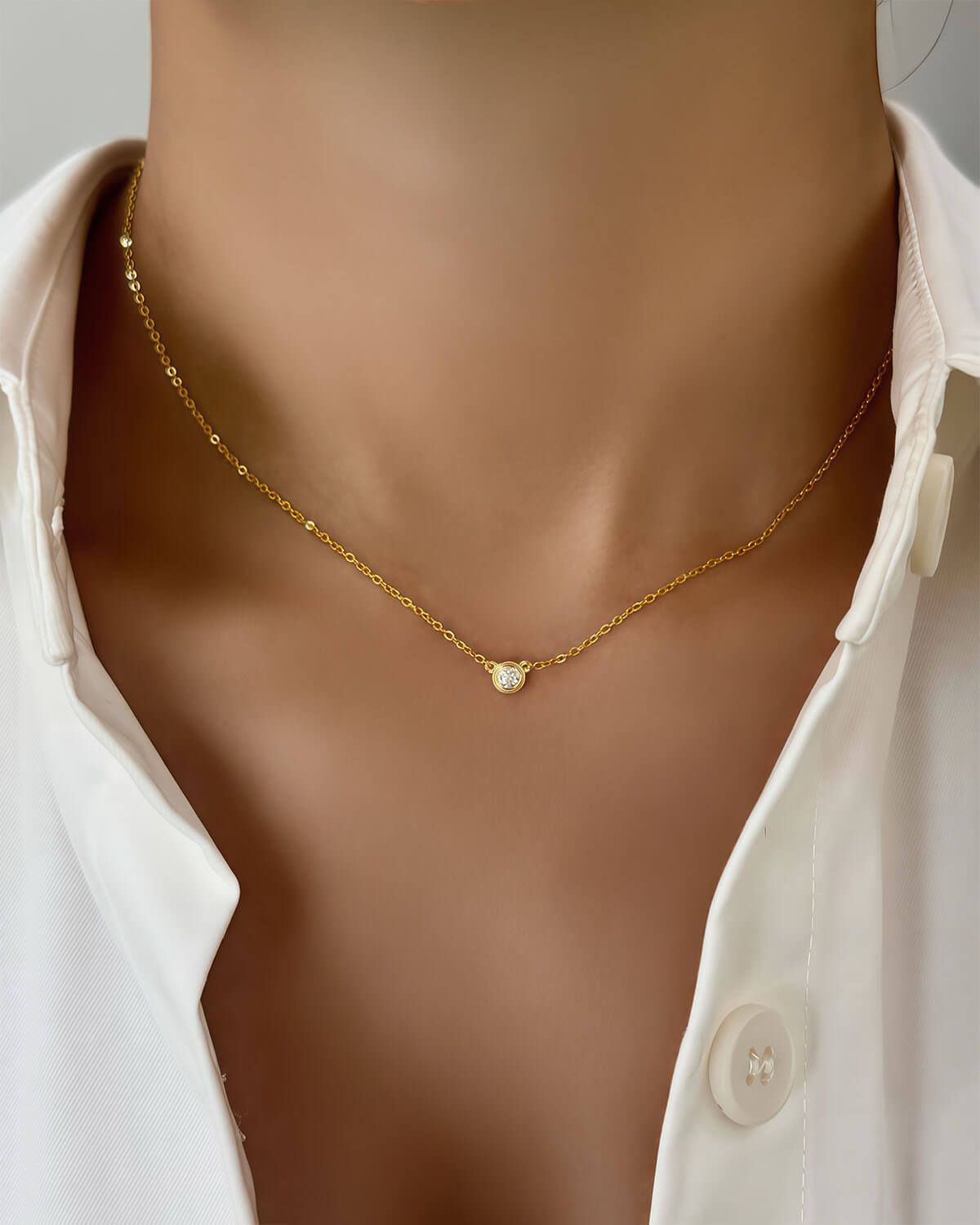 Orbit Spark - Solitaire Diamond Necklace