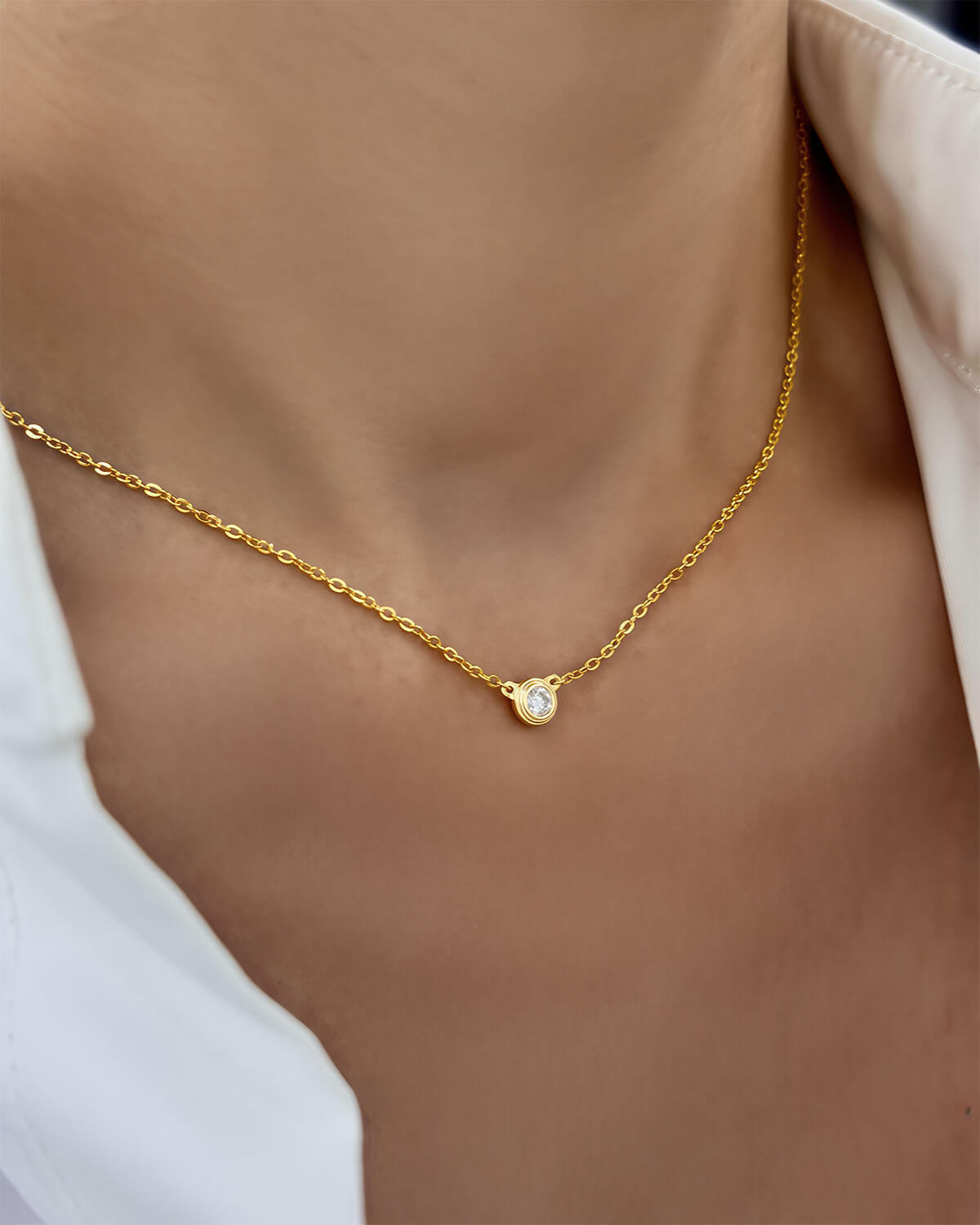 Orbit Spark - Solitaire Diamond Necklace