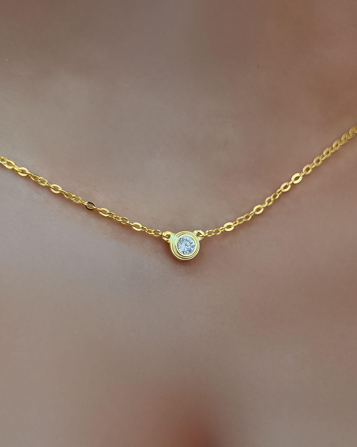 Orbit Spark - Solitaire Diamond Necklace