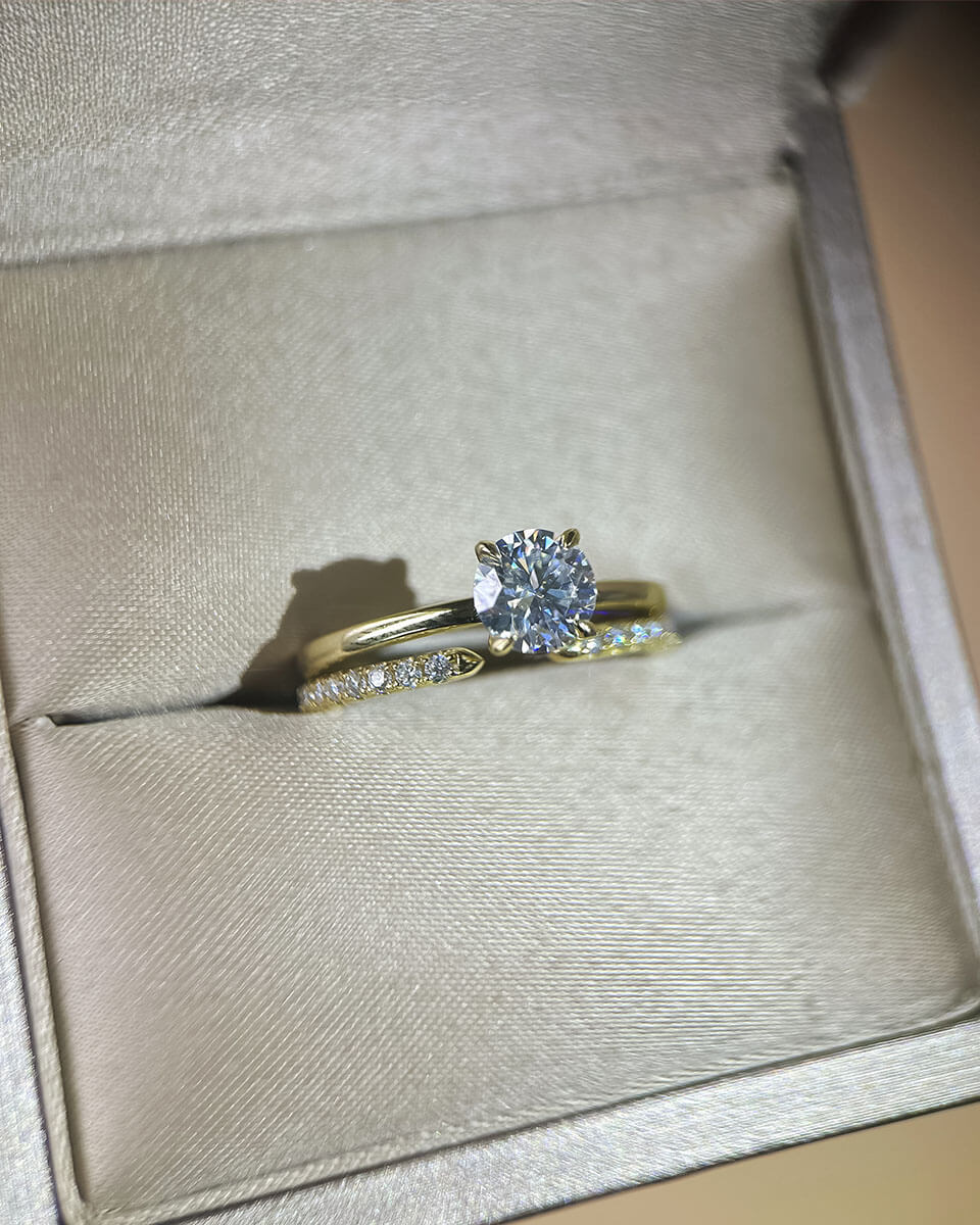 Stackable Diamonds Rings for Women 1 Carat Moissanite Set-Opreshyne