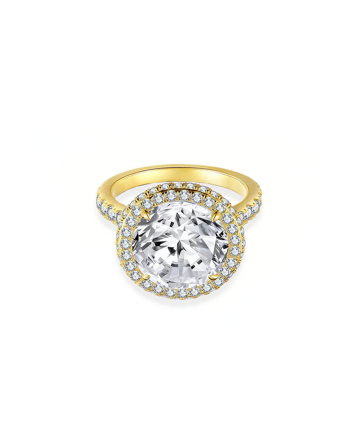 5 Carat Diamond Ring | Round-Cut Double Halo Design