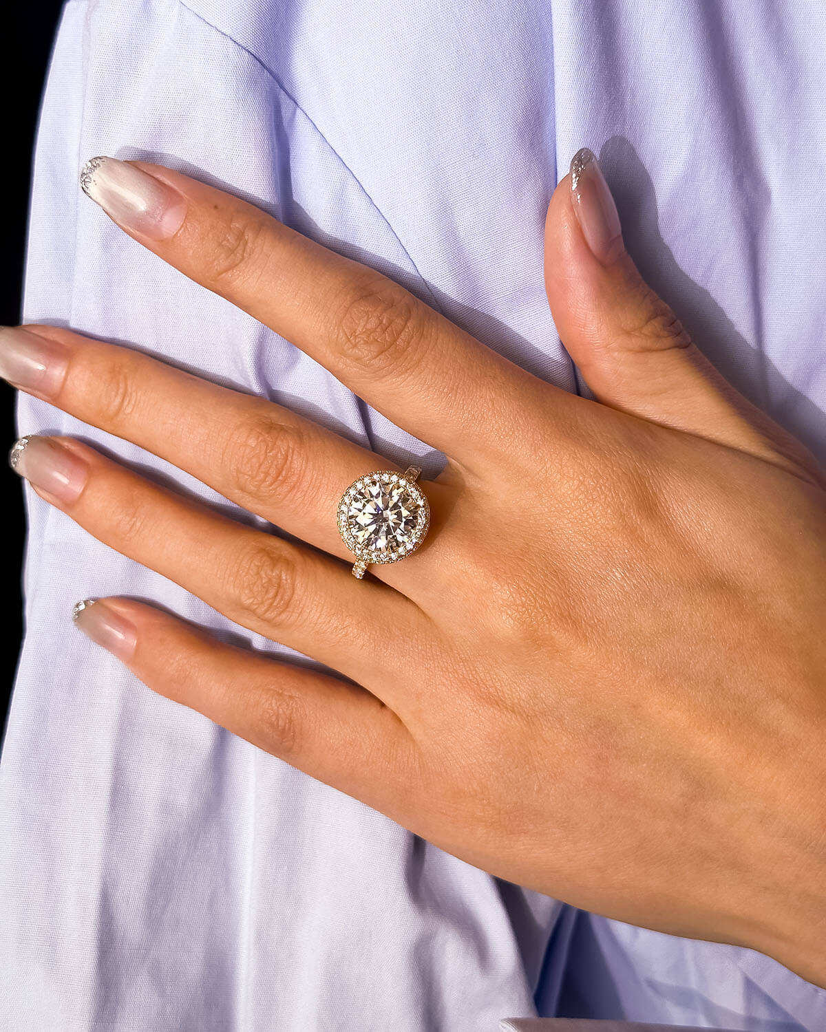 Starlight Bloom-5 Carat Round Cut Ring