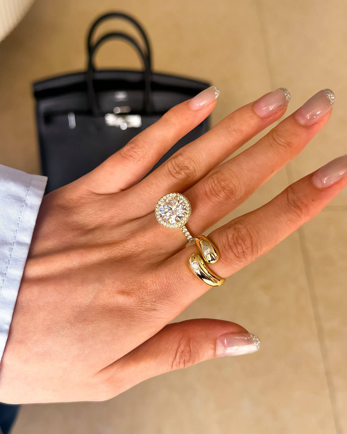 Twist Embrace – Pear Shape Diamond Ring