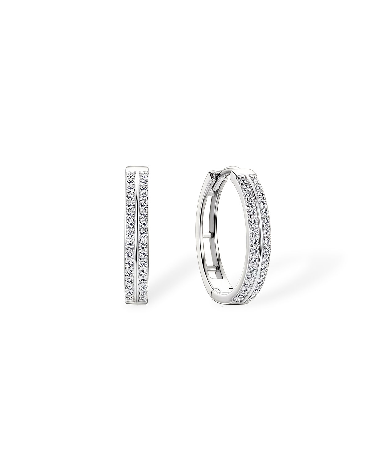 Valora Crest – Double Row Luxury Hoops