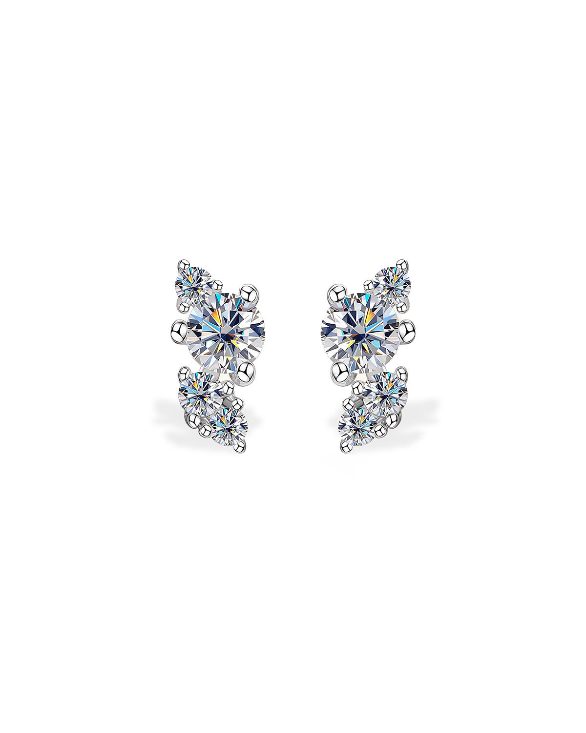 Small Diamond Stud Earrings | Moissanite Jewelry