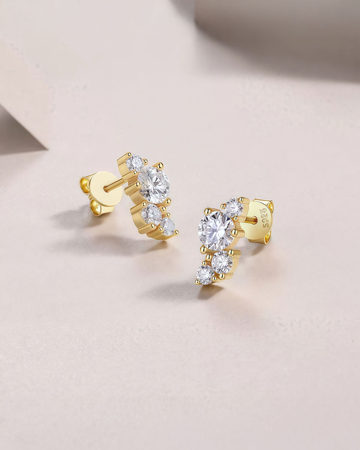 Viora Lume - Small Diamond Stud Earrings