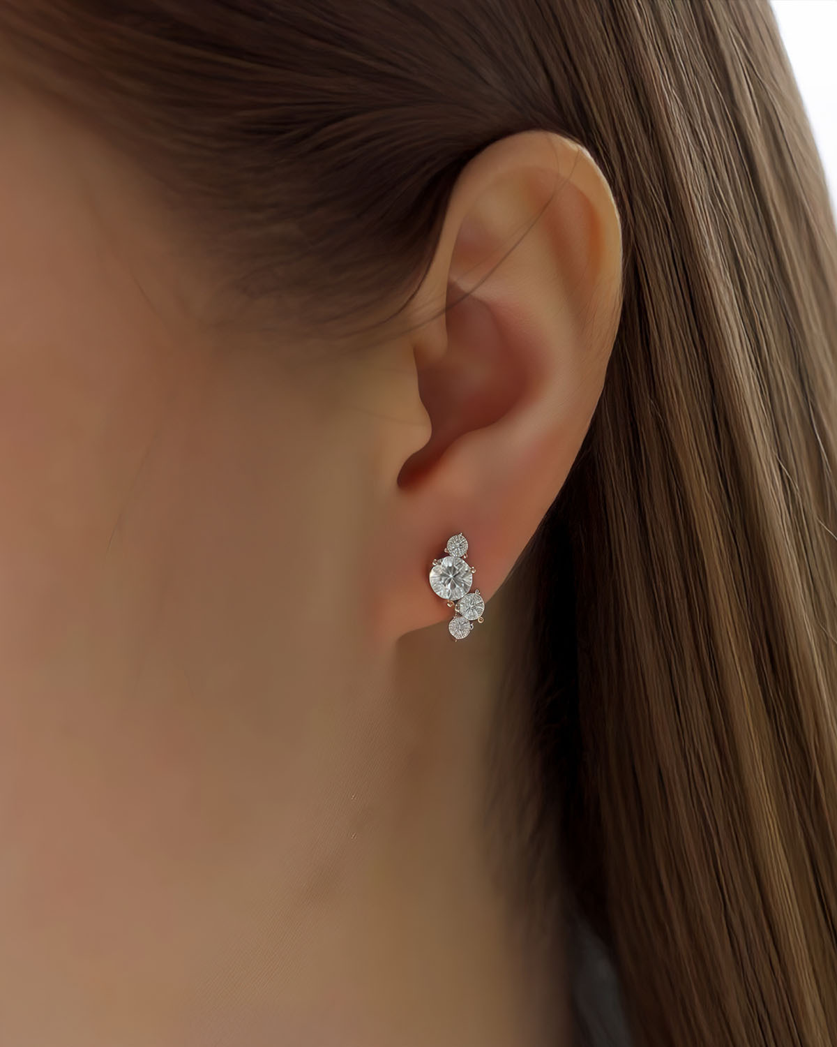 Viora Lume - Small Diamond Stud Earrings