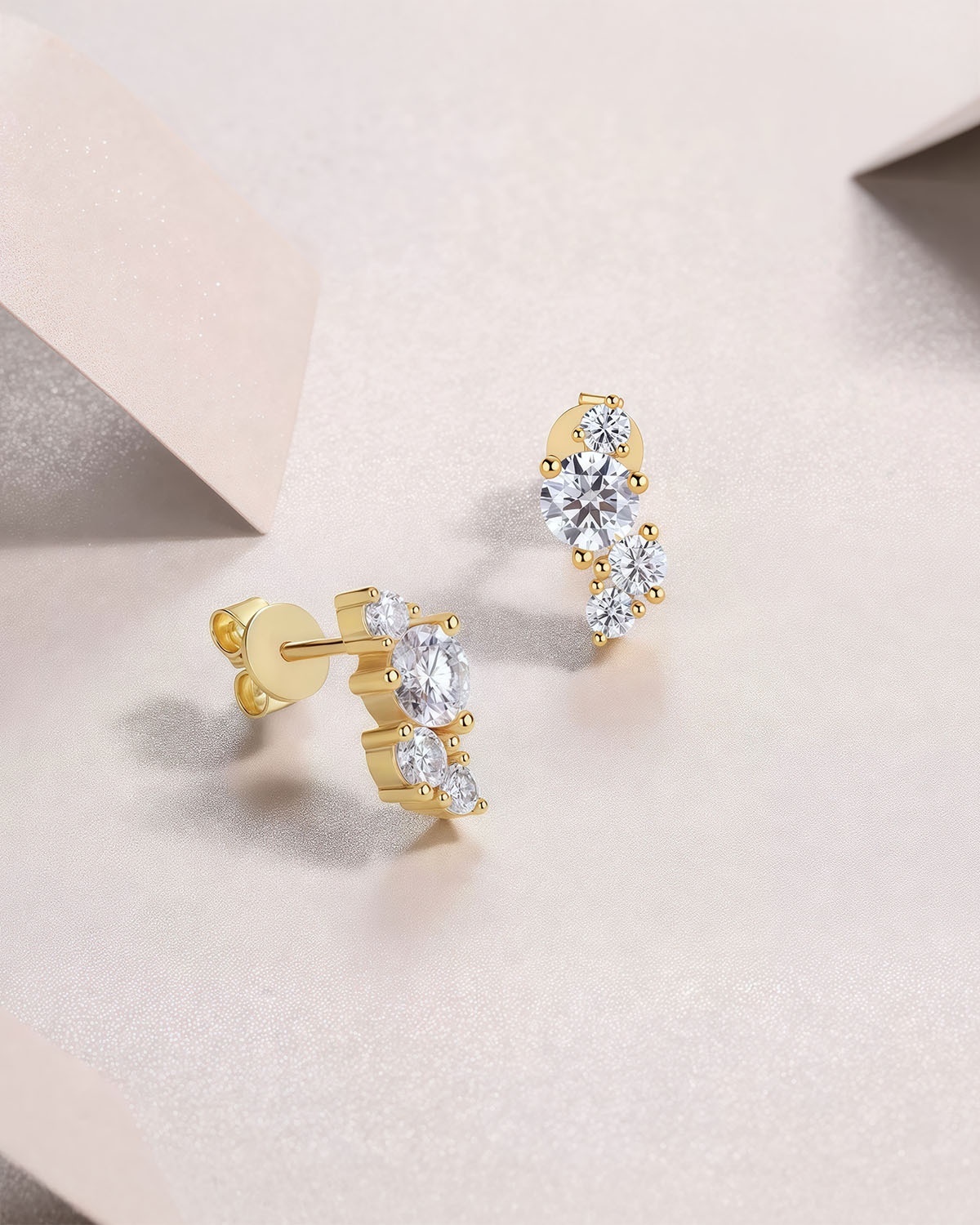 Viora Lume - Small Diamond Stud Earrings