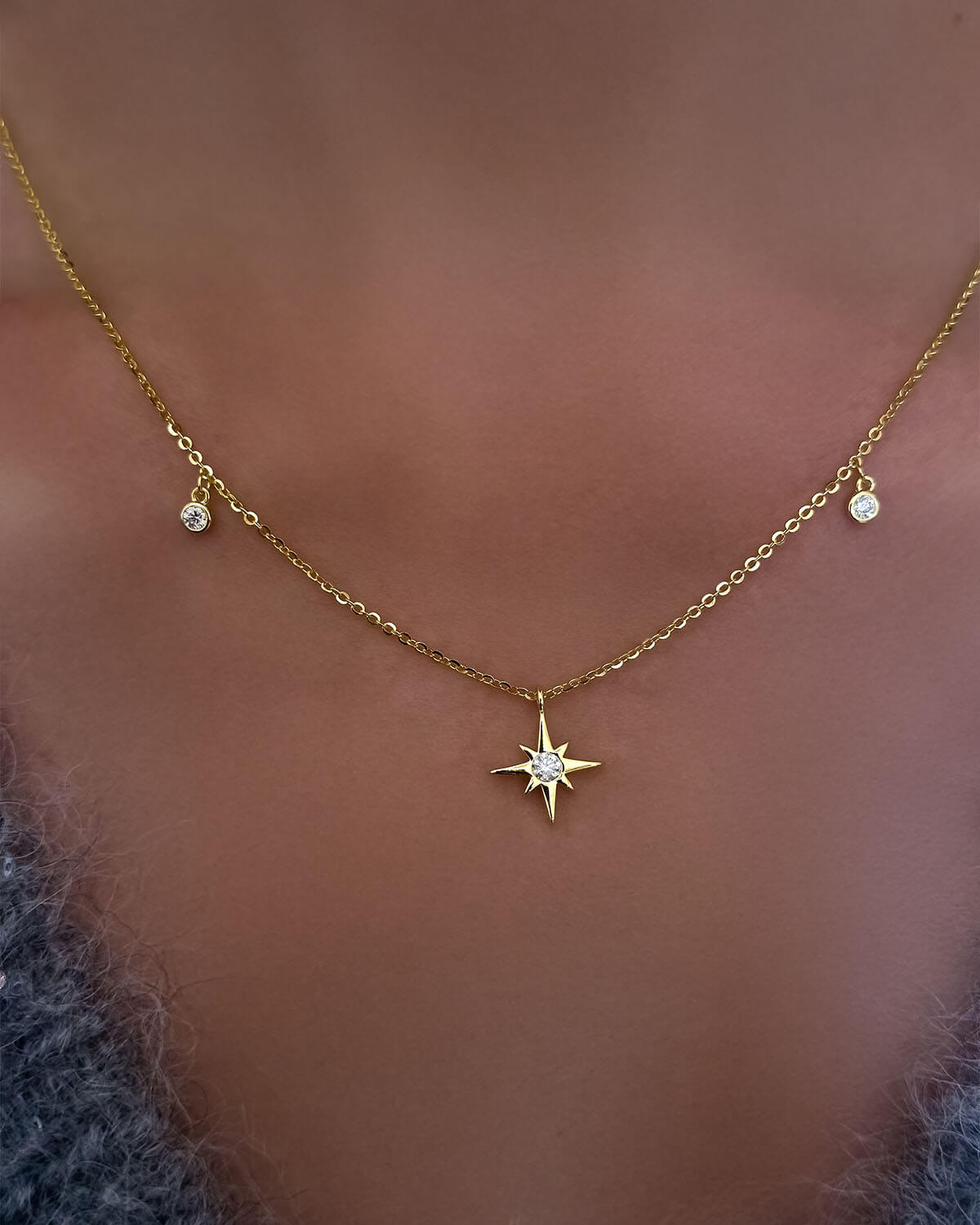 Stellar Octagon - Star Pendant Necklace-Opreshyne