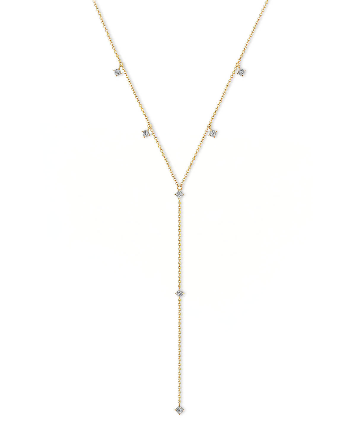 Celeste Drop - Y Diamond Necklace