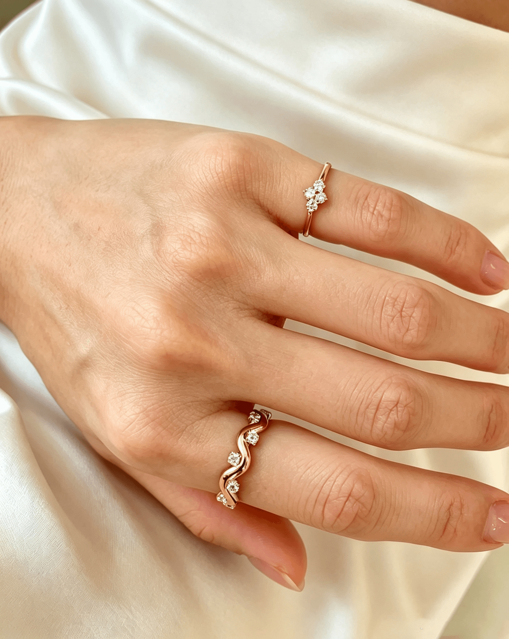 Avelune Quad Round Diamond Cluster Ring