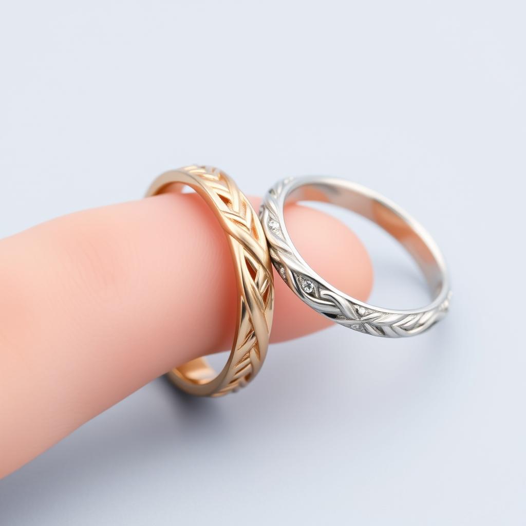 Interlocking promise rings for couples that fit together