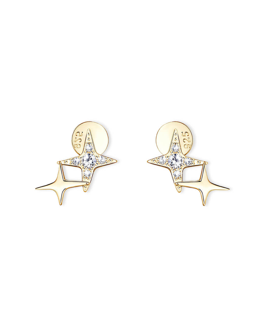 Celeste Duo-Star Stud Earrings-Opreshyne