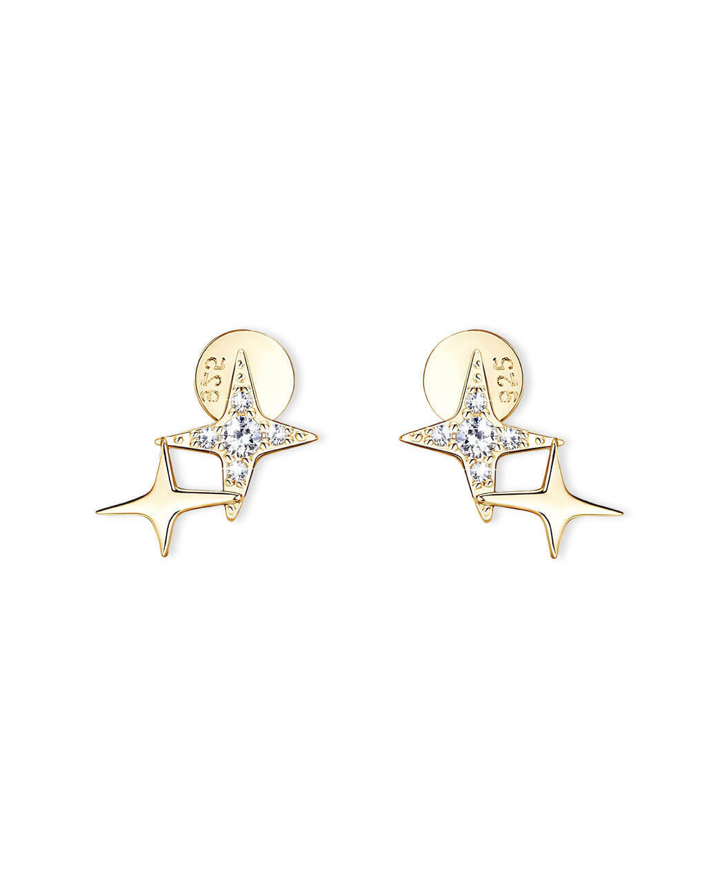 Celeste Duo-Star Stud Earrings-Opreshyne