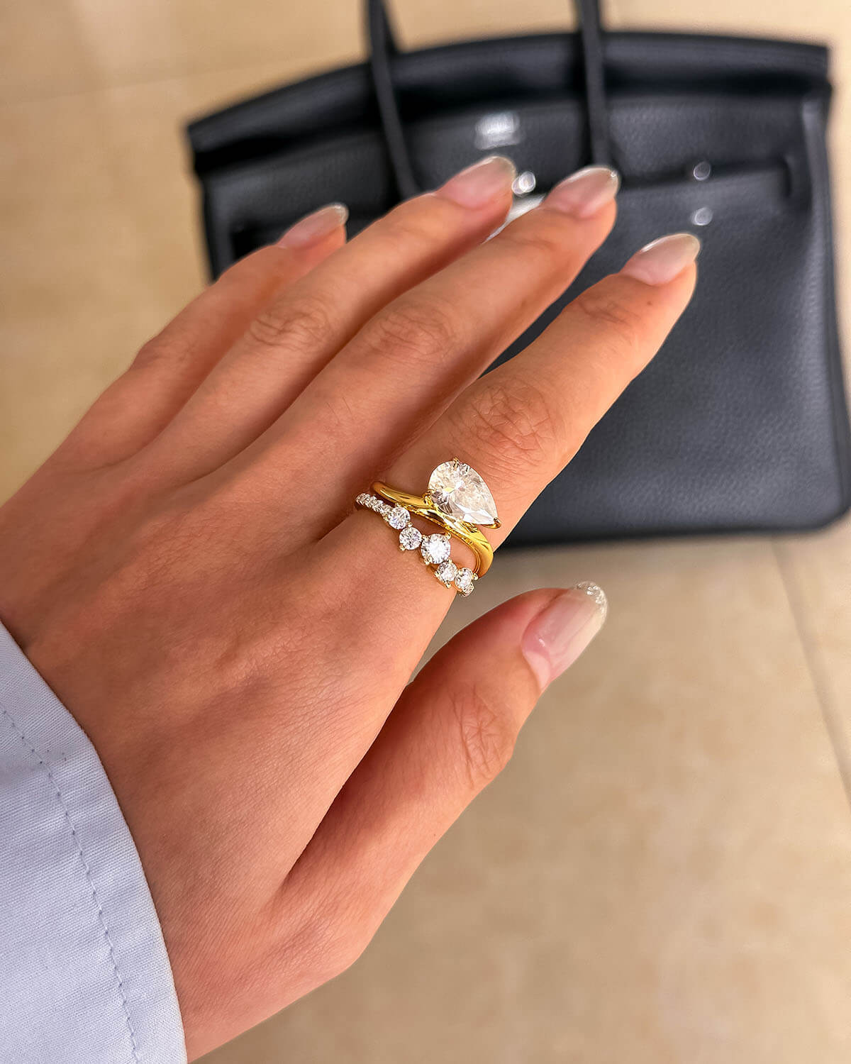 Starlit Crown – Cluster Diamond Ring