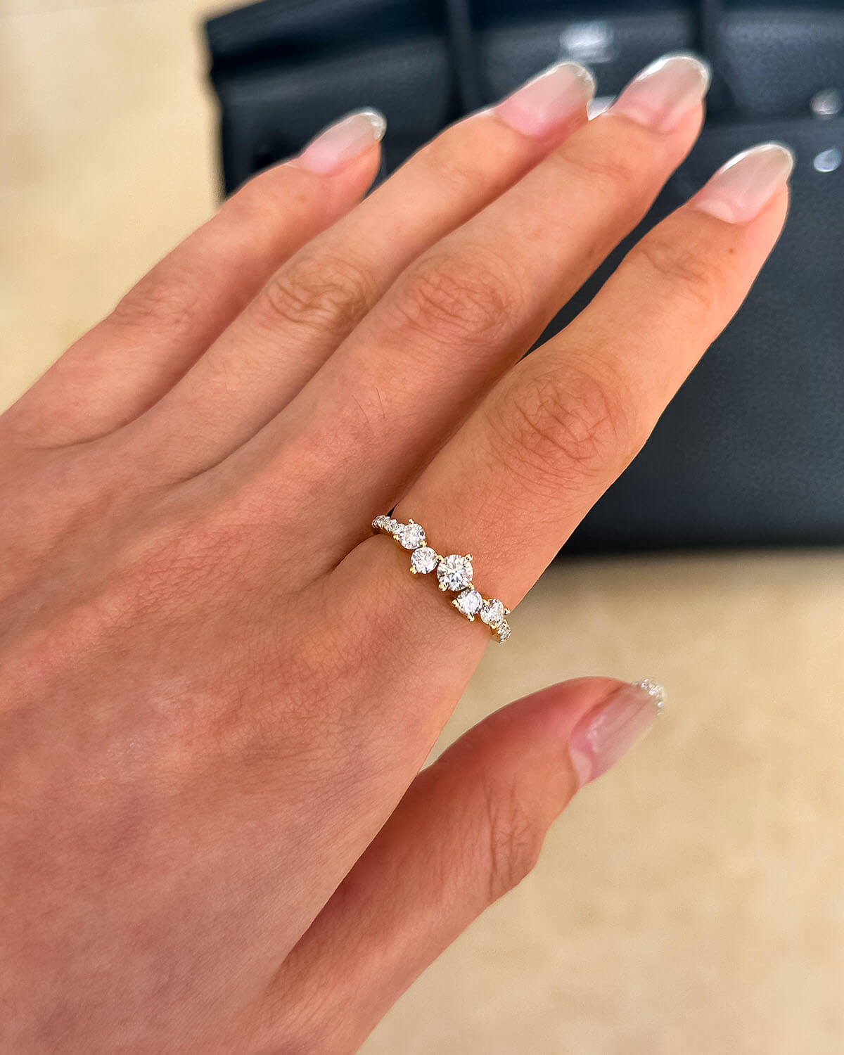 Starlit Crown – Cluster Diamond Ring