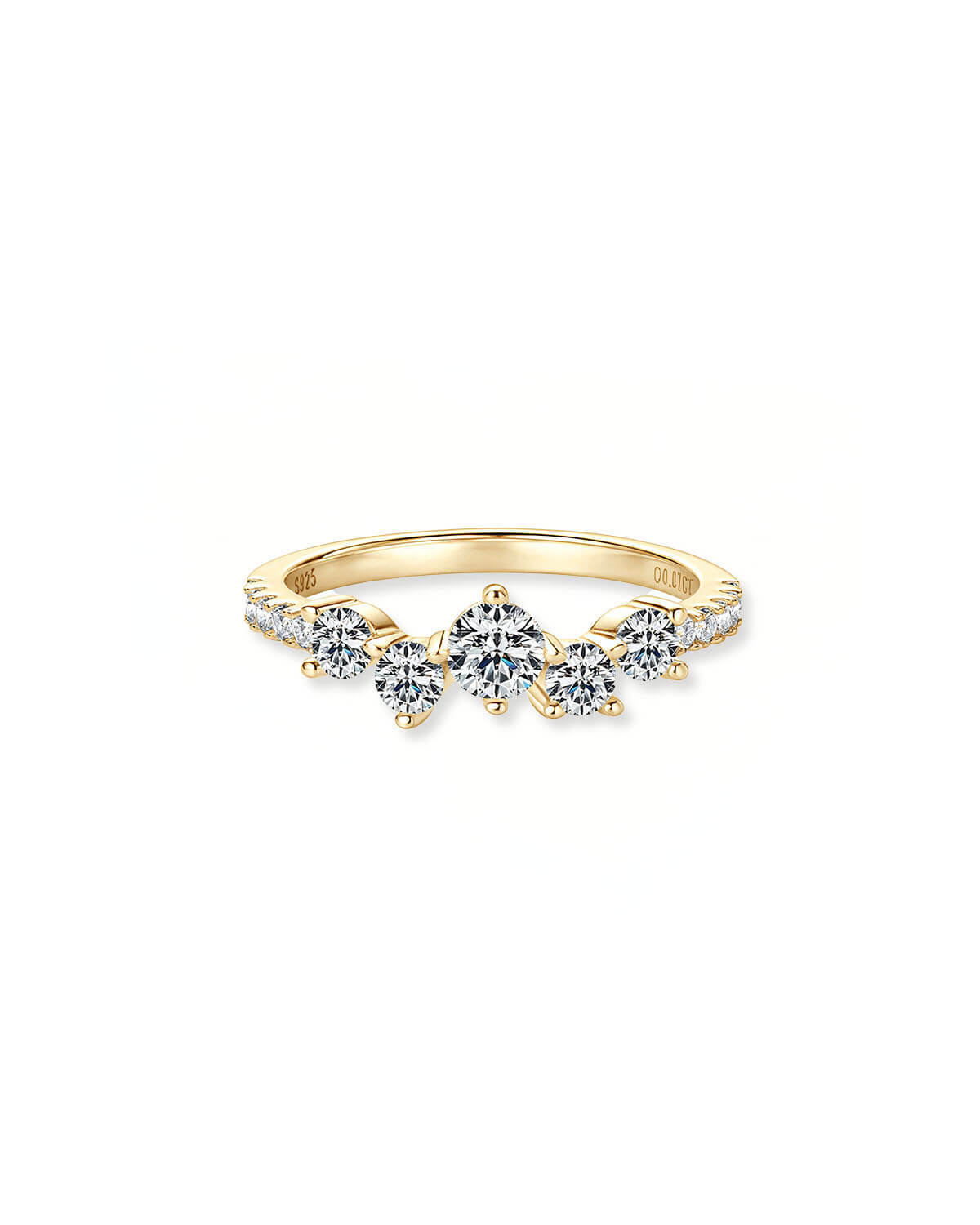Cluster Diamond Ring | Moissanite Constellation-Inspired Band