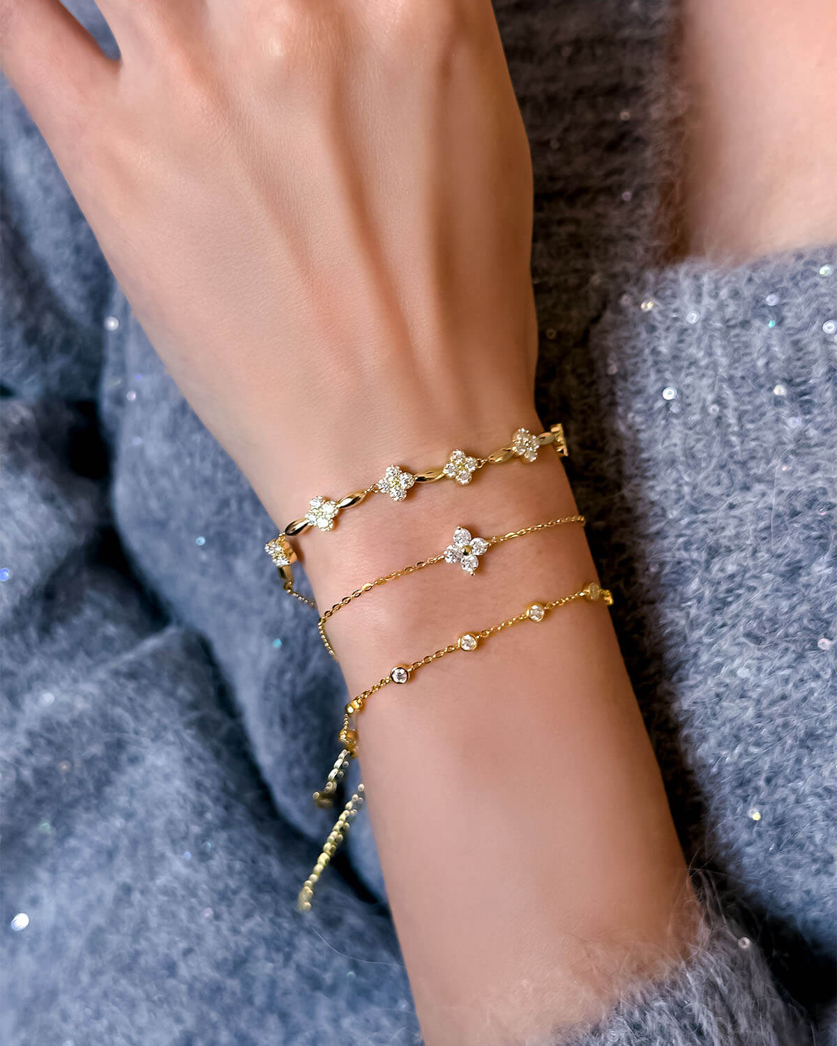 Lucky Charm – Clover&Leaf Bracelet-Opreshyne