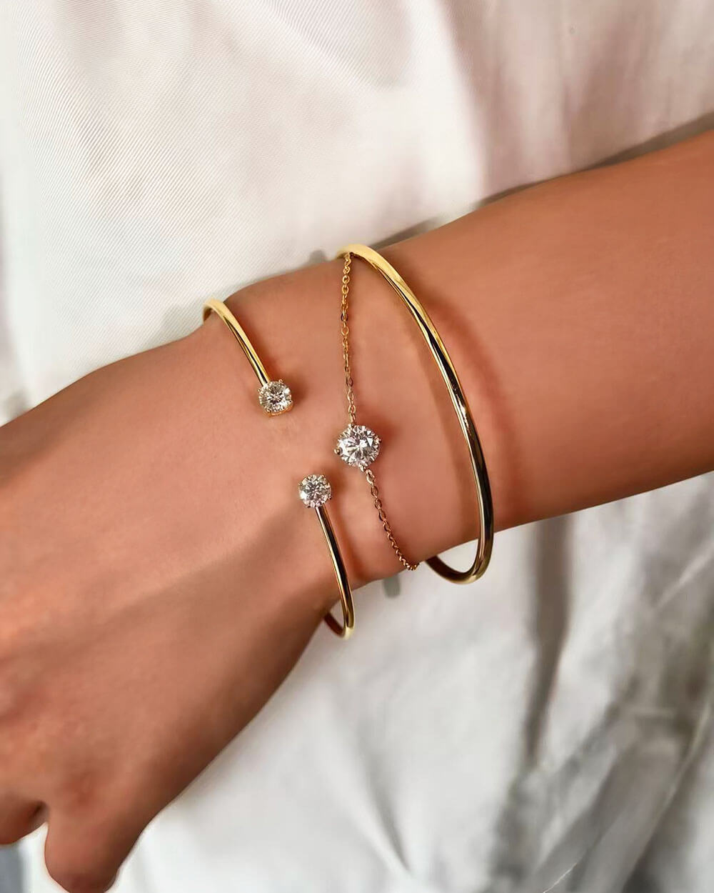 Twilight Duo – Open Diamond Bracelet