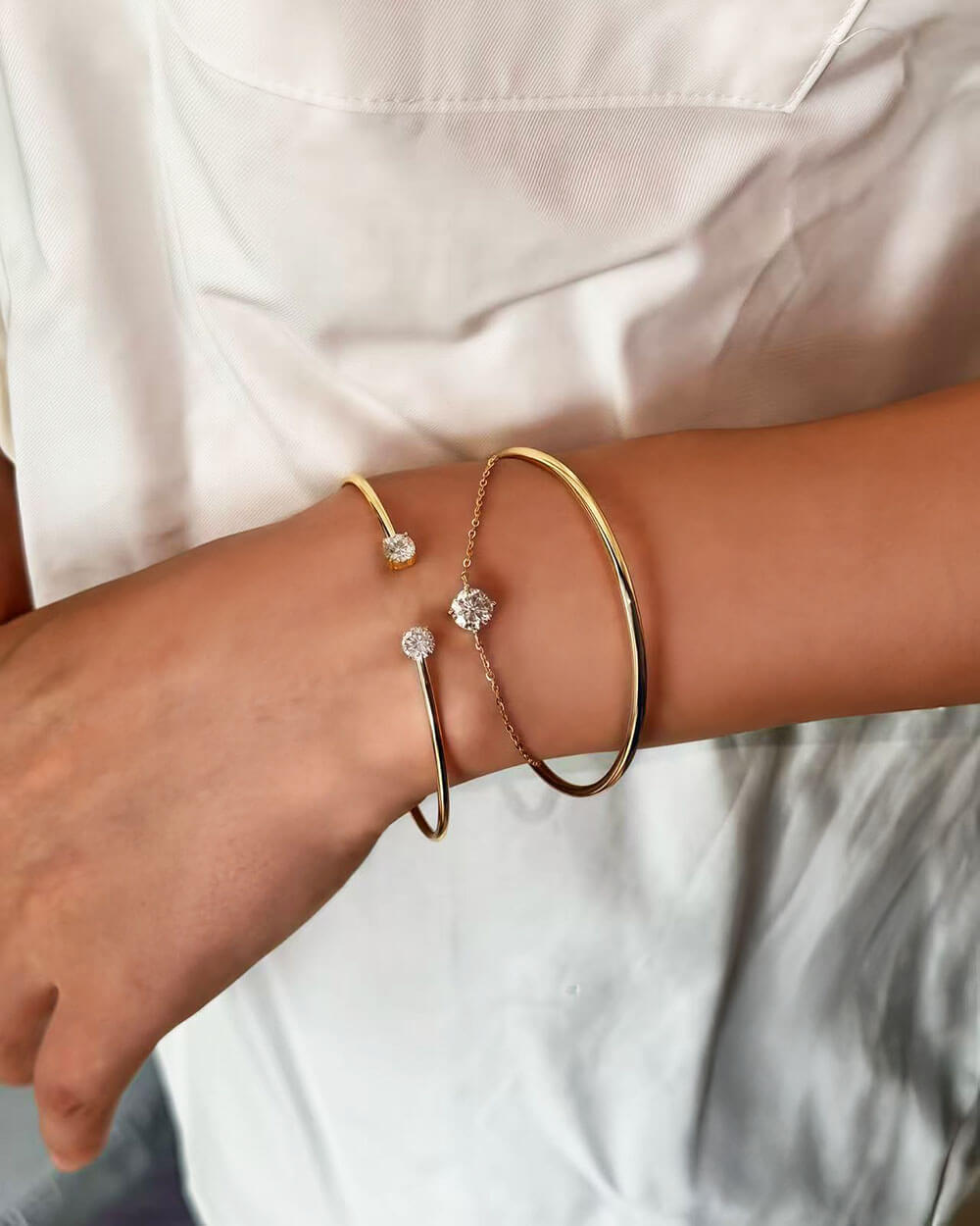 Twilight Duo – Open Diamond Bracelet