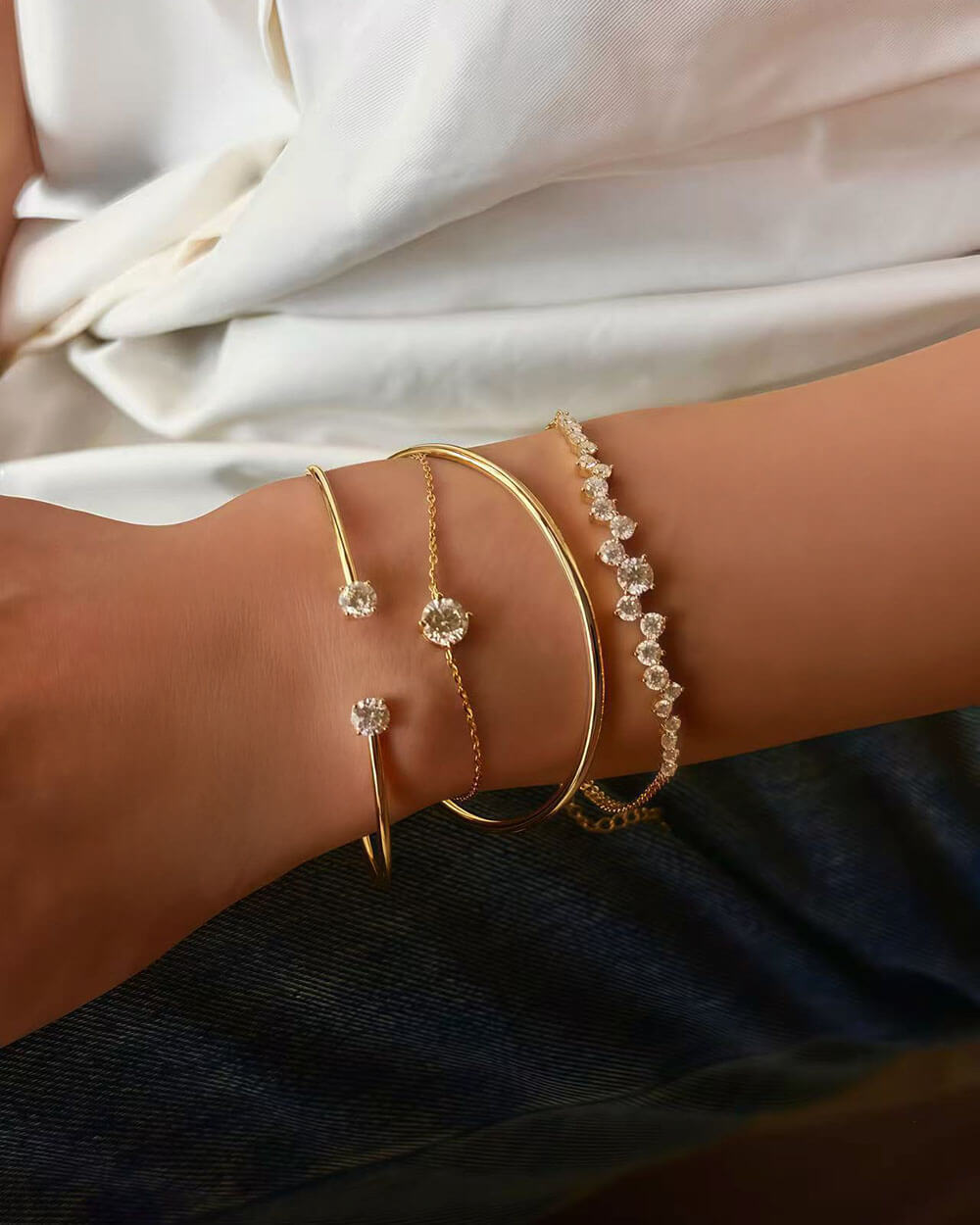 Twilight Duo – Open Diamond Bracelet