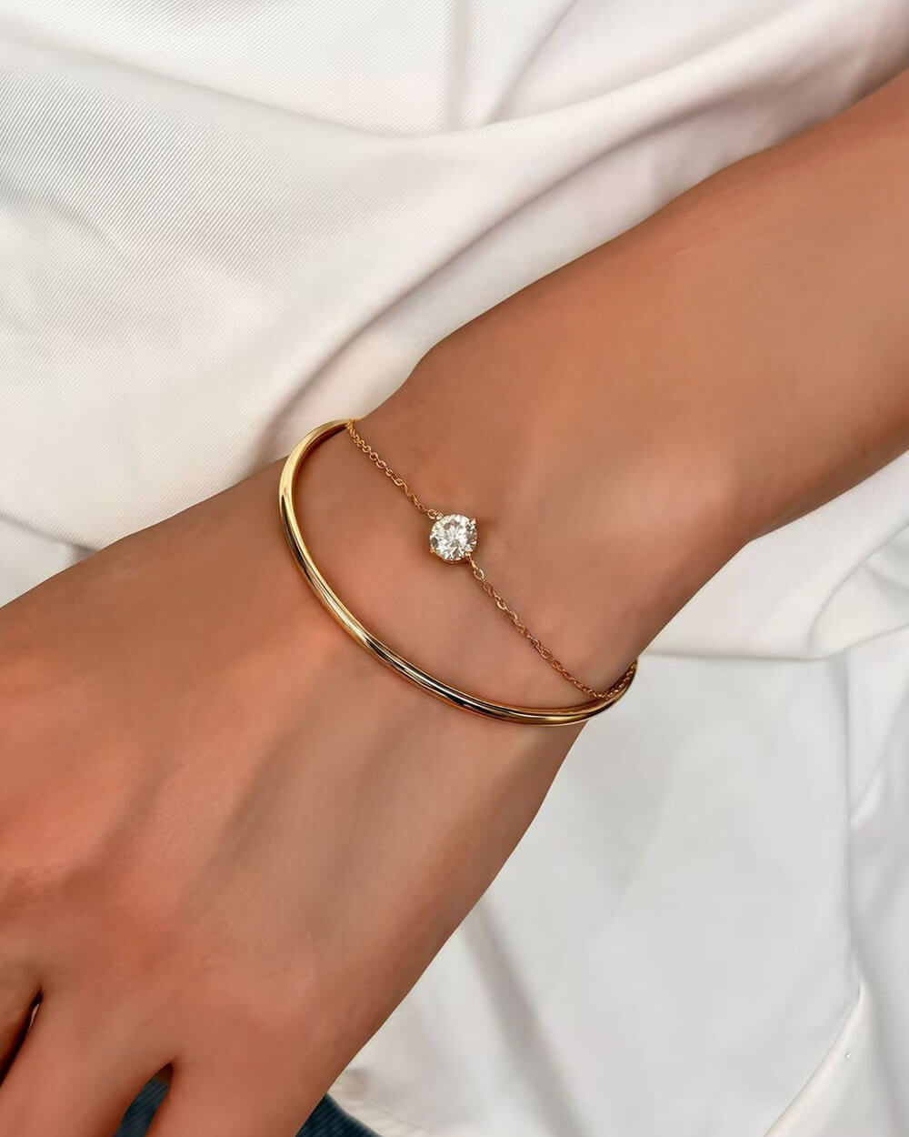 Eternal Bond – Double Layer Diamond Bracelet