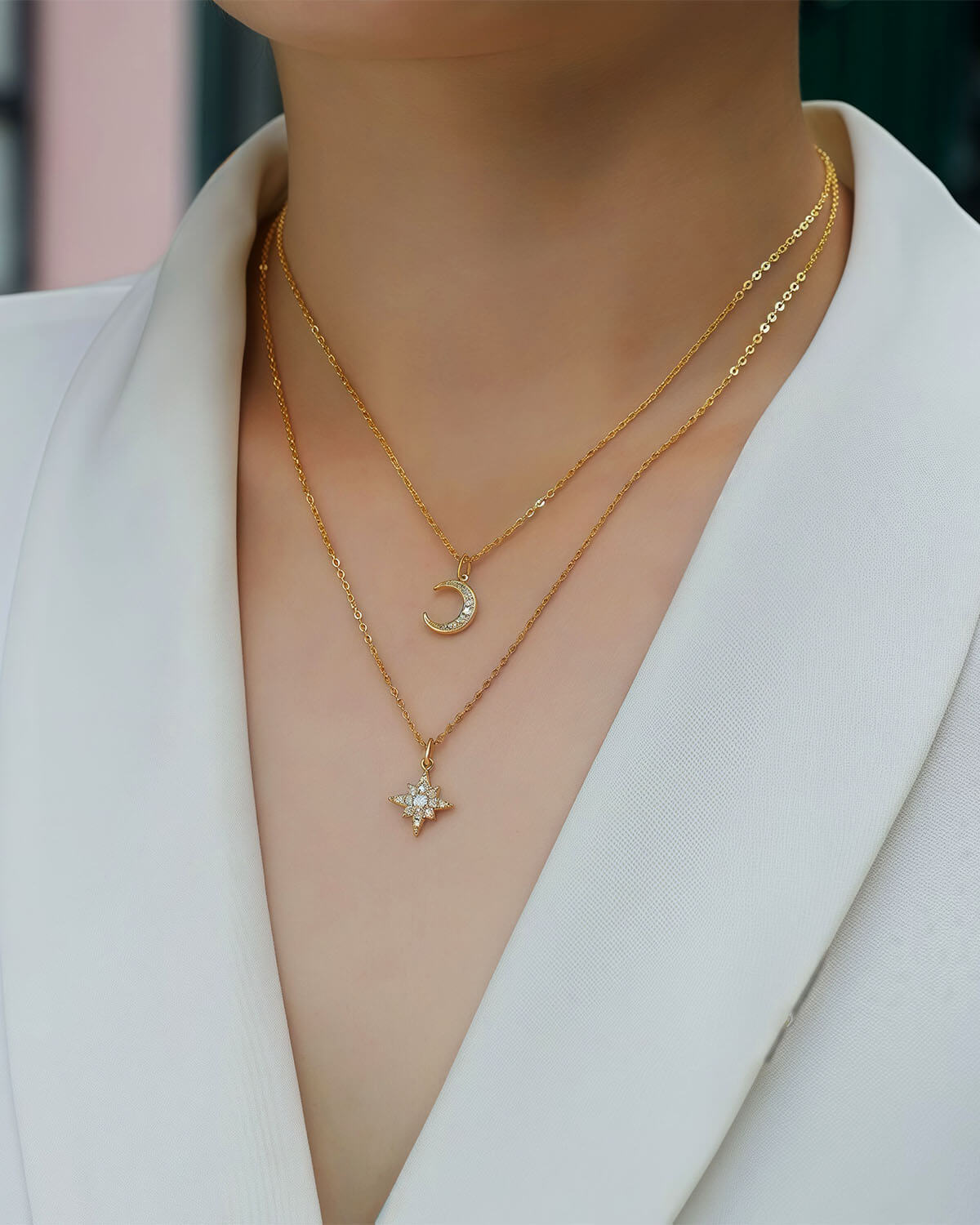 Lunar Eclipse-Double Layer Necklace-Opreshyne
