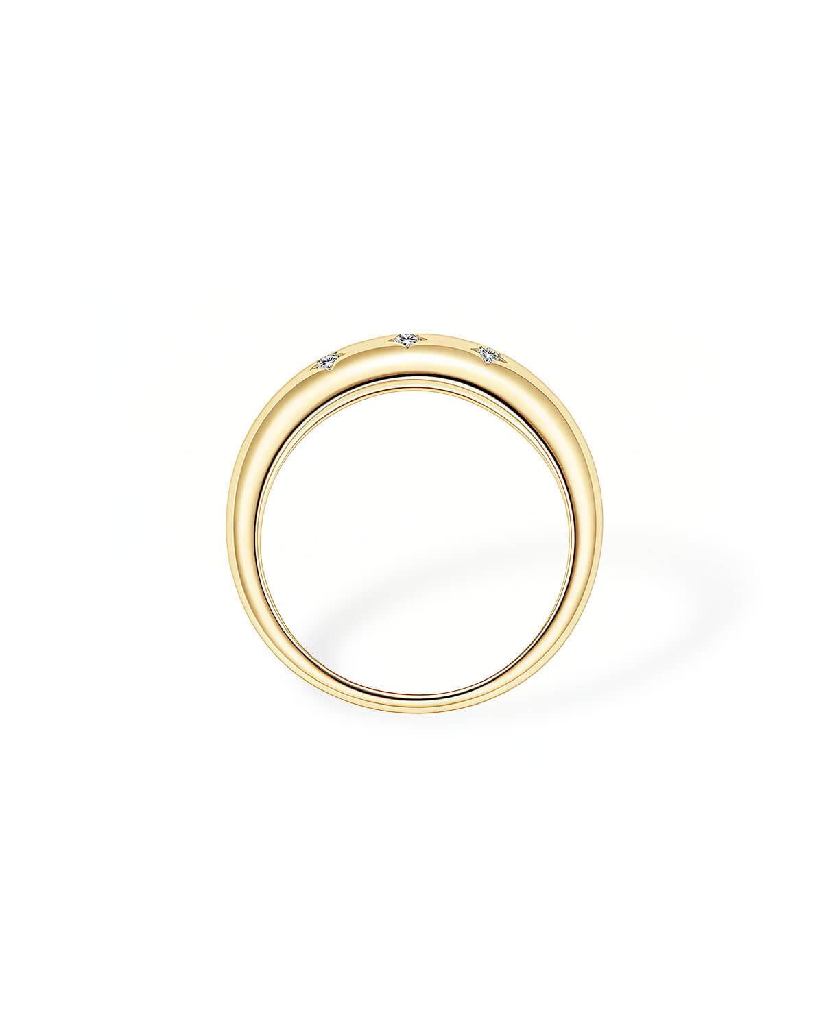Starglow Band-Star Inspired Minimal Ring