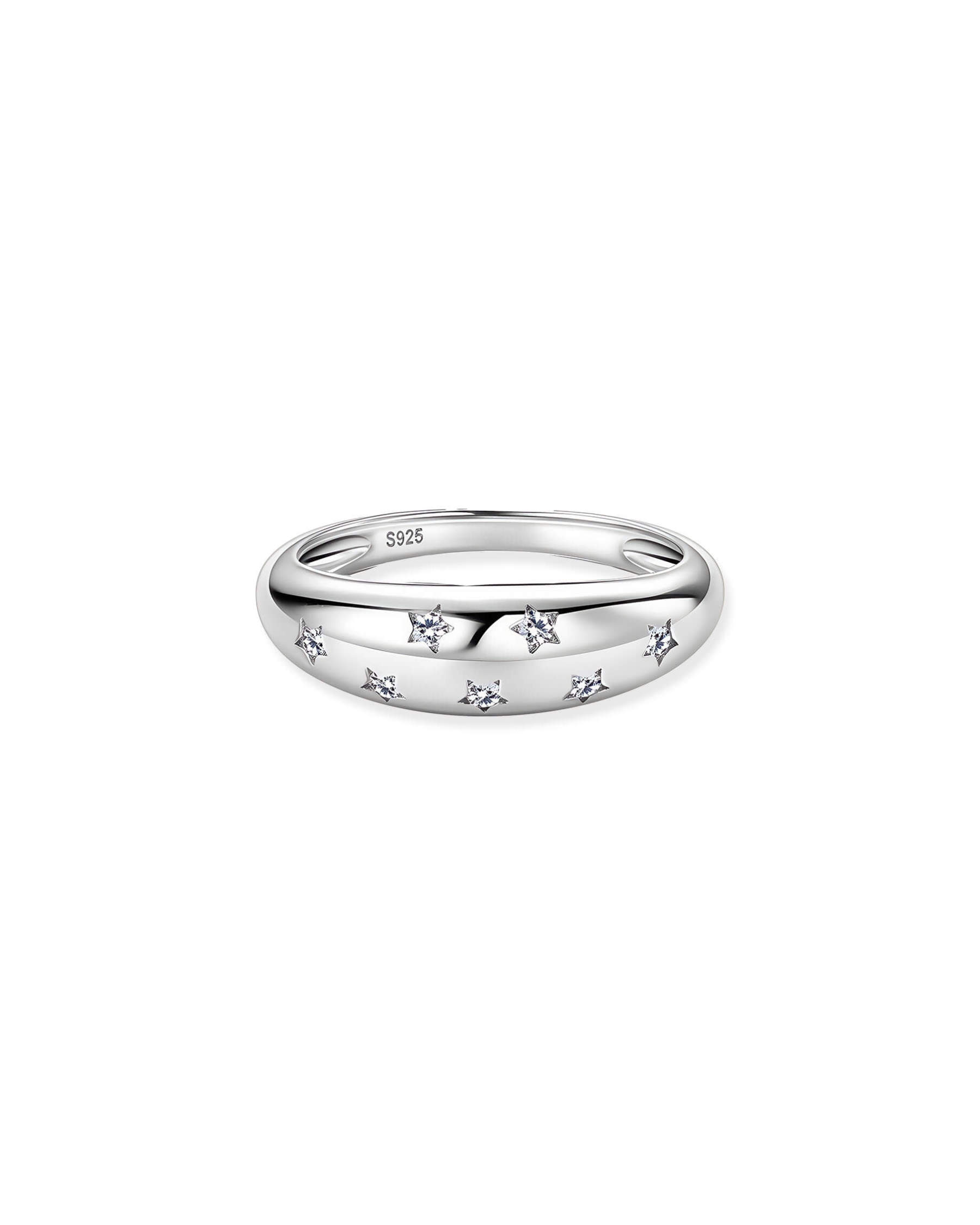 Starglow Band-Star Inspired Minimal Ring