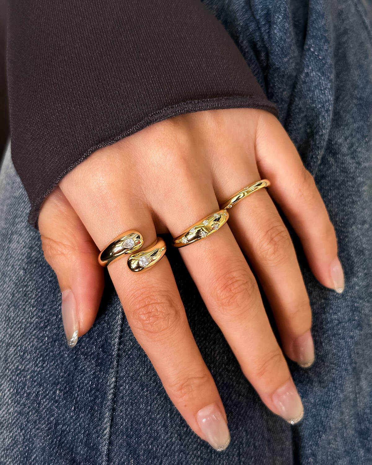 Starglow Band-Star Inspired Minimal Ring
