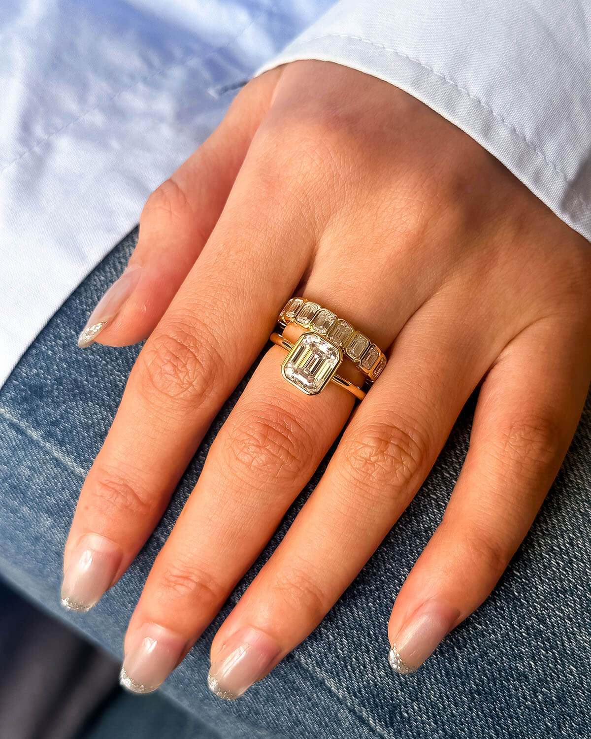 Timeless Edge – Emerald Cut Diamond Ring