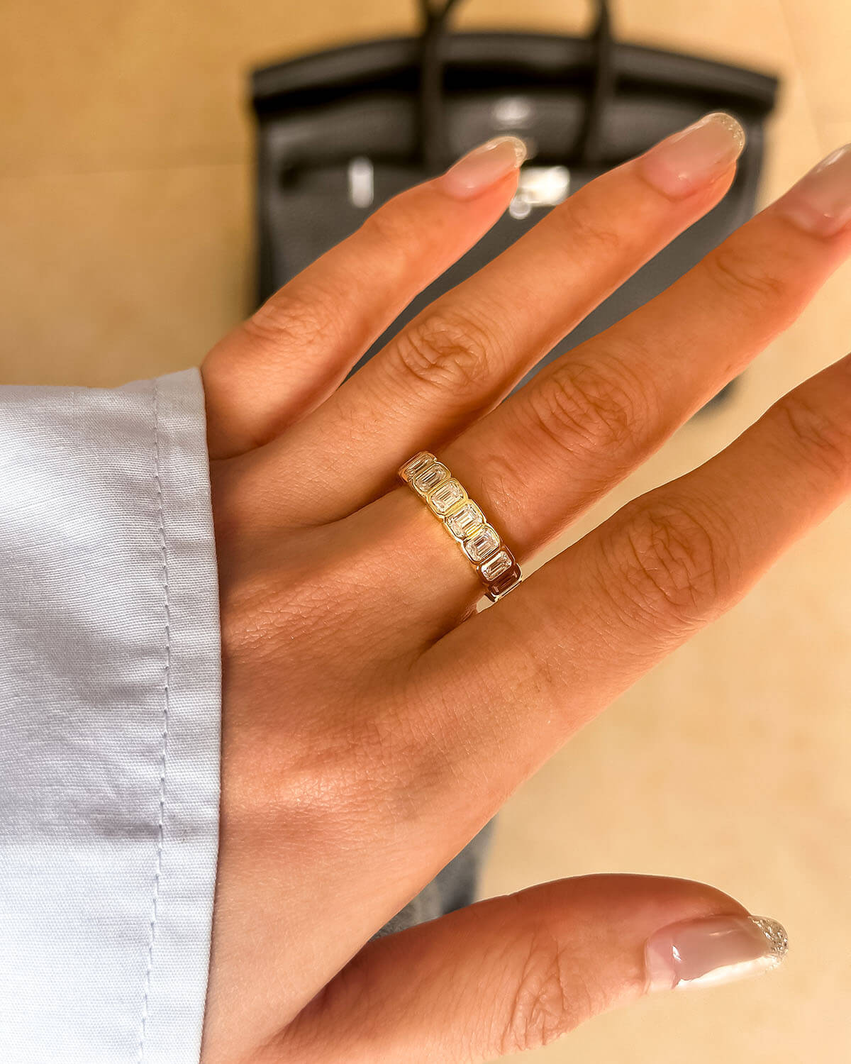 Timeless Edge – Emerald Cut Diamond Ring